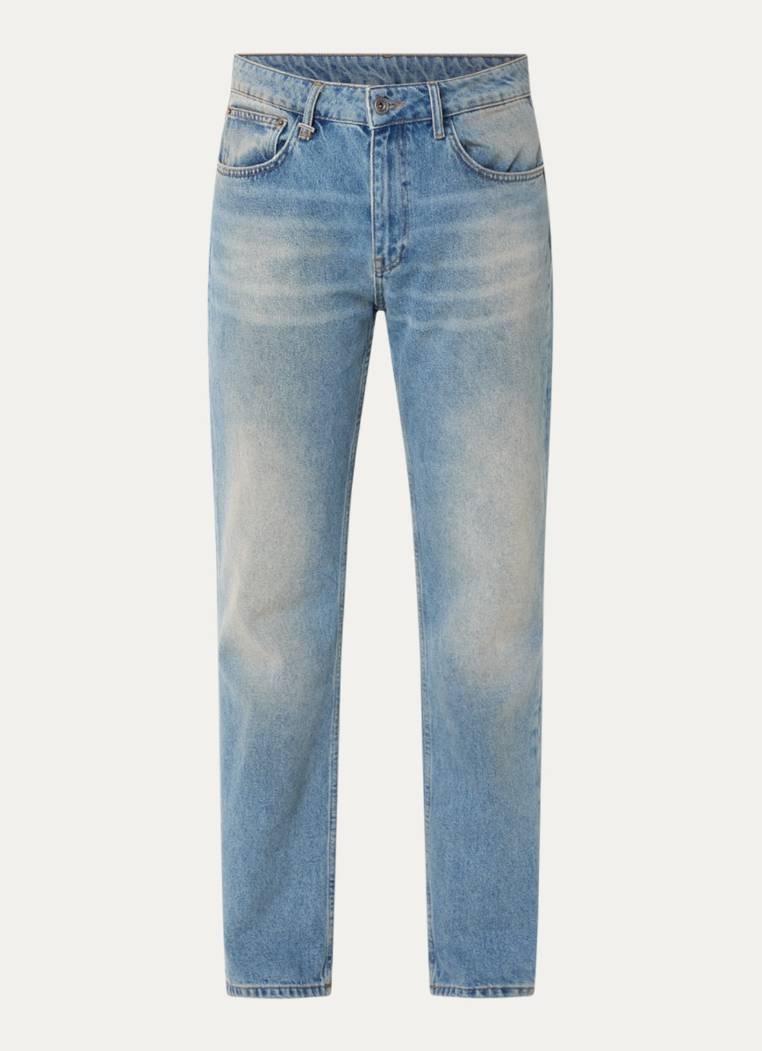 FLÂNEUR Straight leg jeans met steekzakken - voorkant 4 indigo
