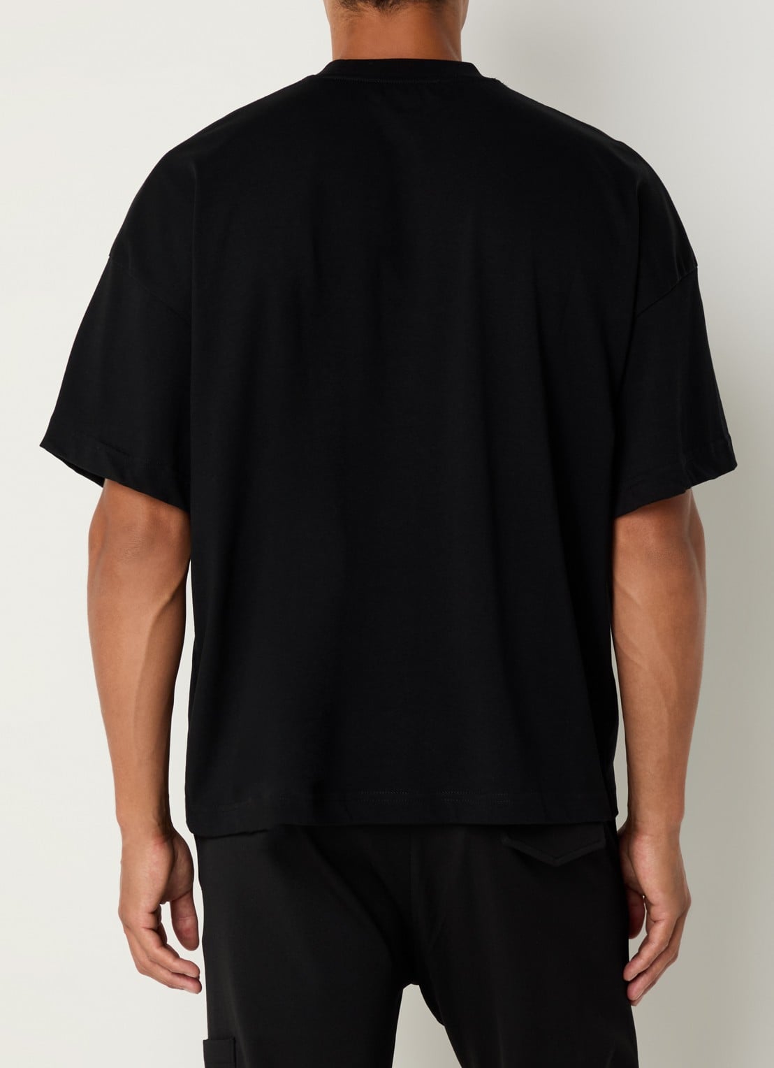 FLÂNEUR T-shirt met logo  - achterkant 4 zwart
