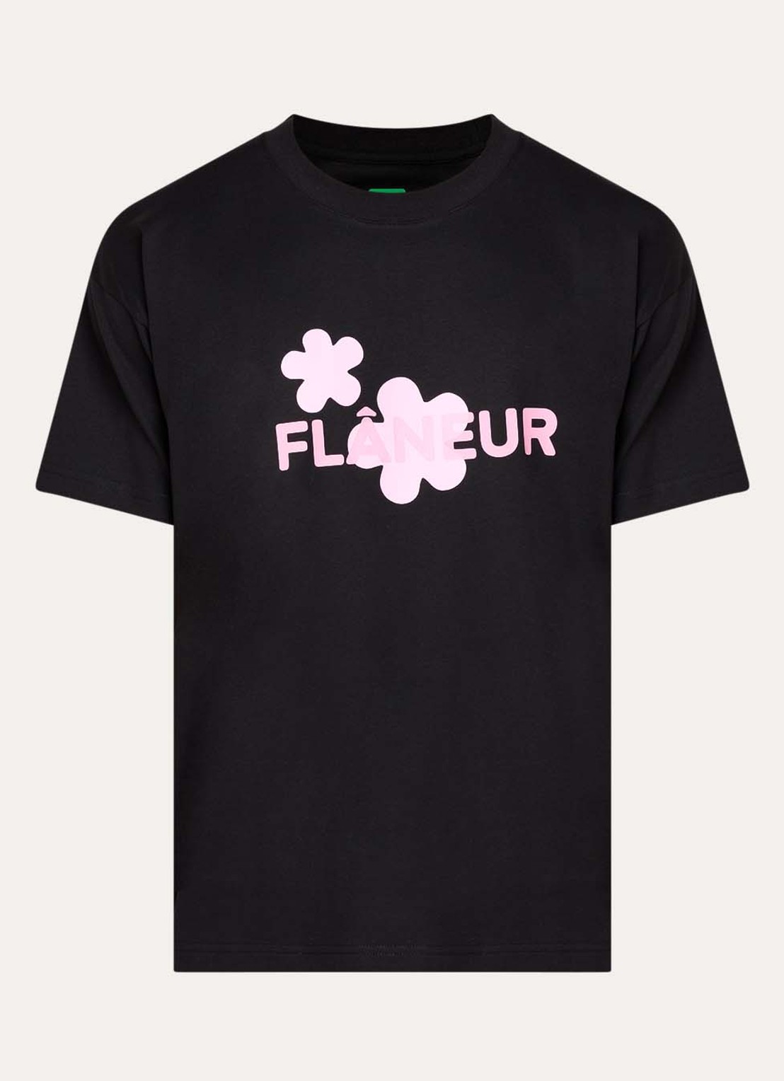 FLÂNEUR T-shirt met logoprint - voorkant roze