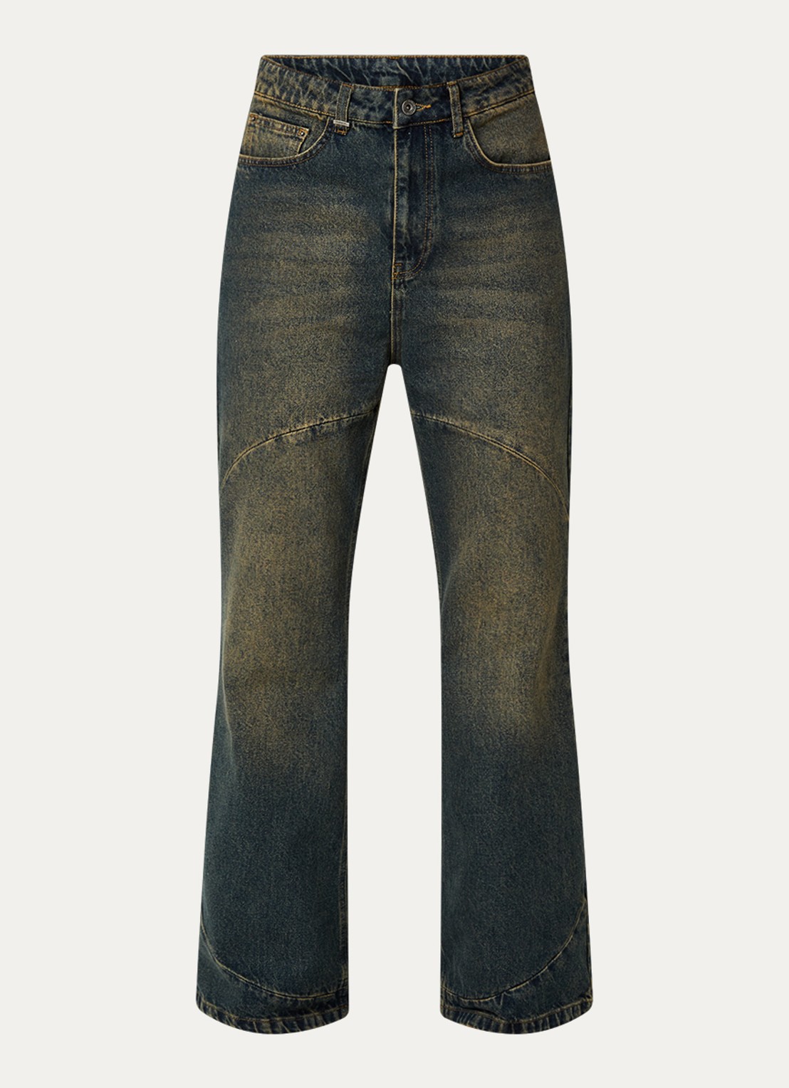 FLÂNEUR Window Metropole flared jeans met donkere wassing - voorkant 2 indigo