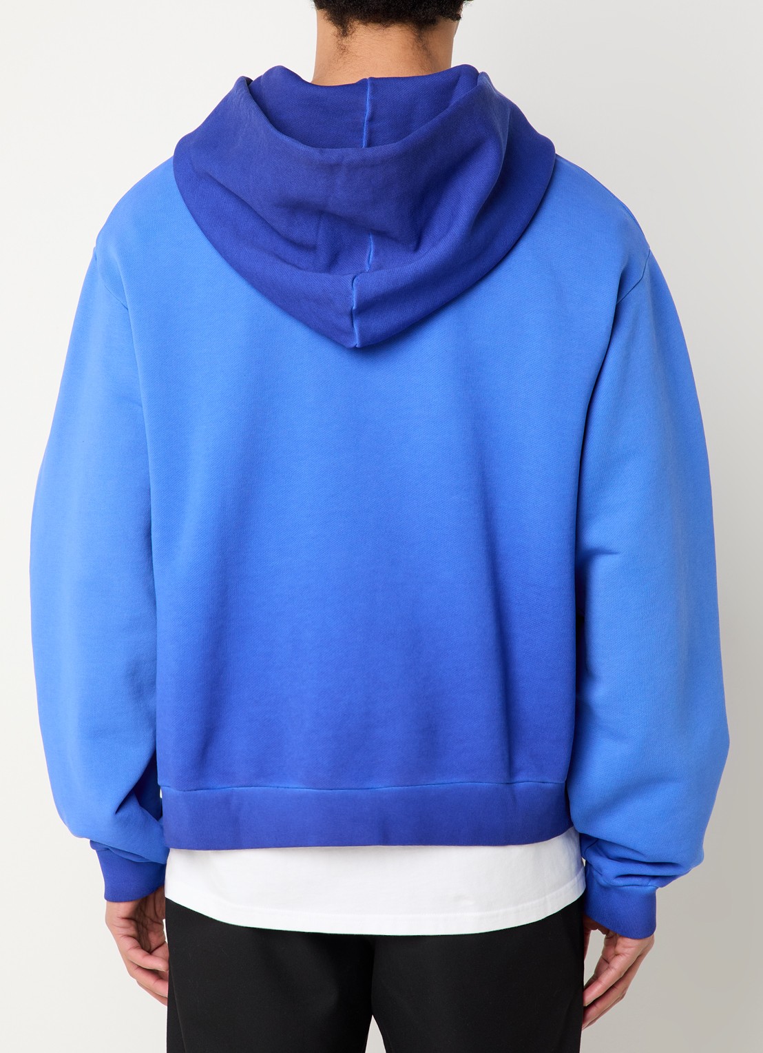FLÂNEUR With You hoodie met logoprint - achterkant 5 kobaltblauw