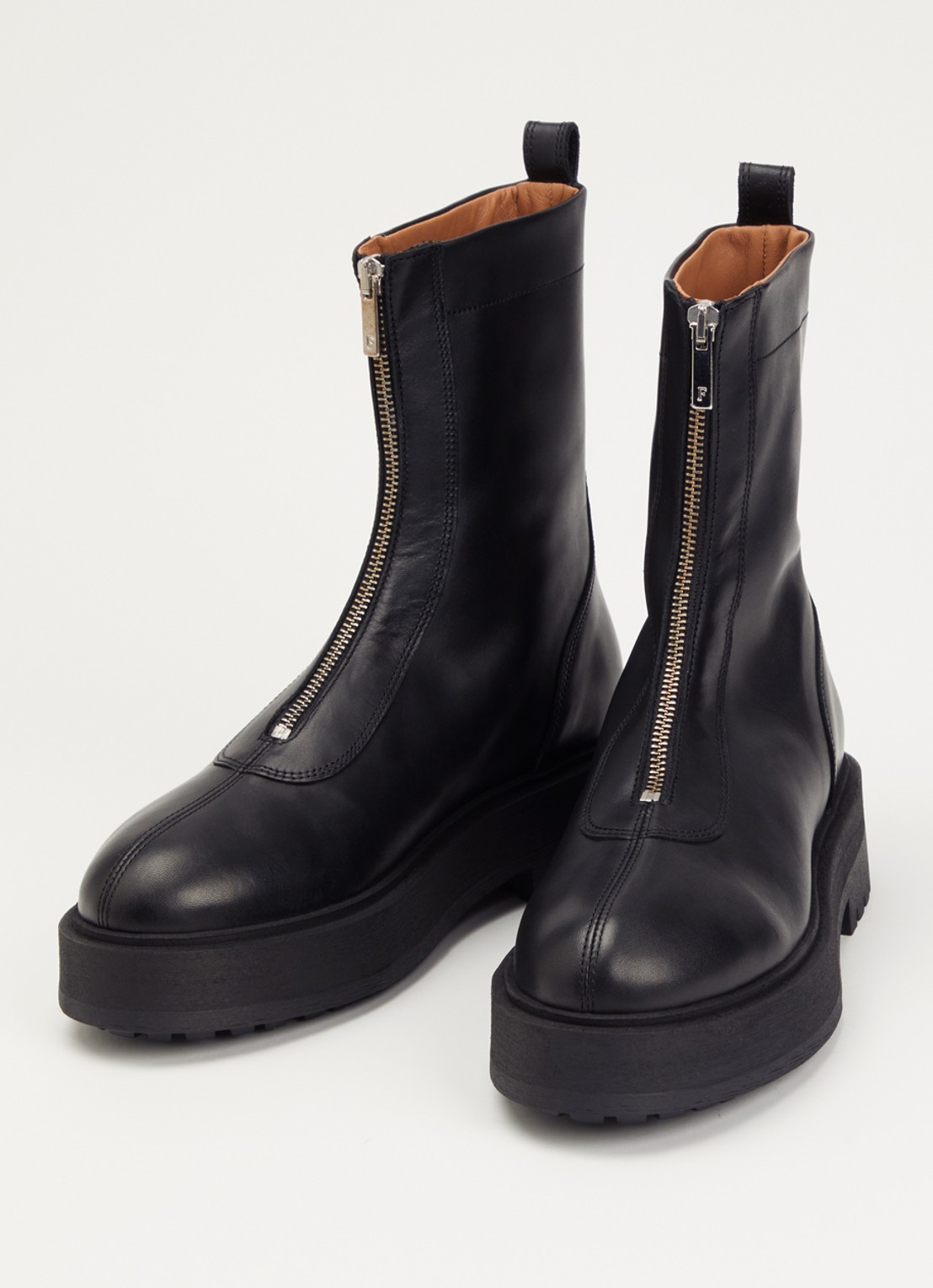 Flattered Alma biker boot van leer - detail zwart