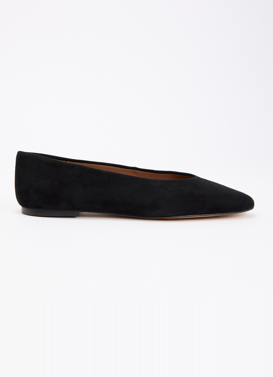 Flattered Belinda ballerina van suède  - voorkant 4 zwart