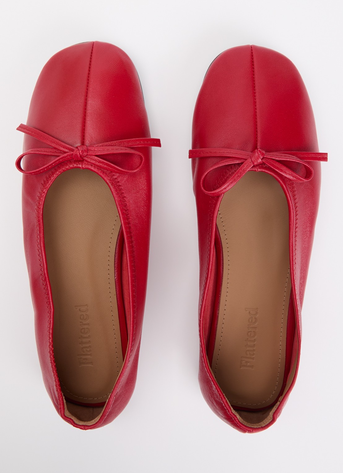 Flattered Blaise ballerina van geitenleer - detail 3 rood