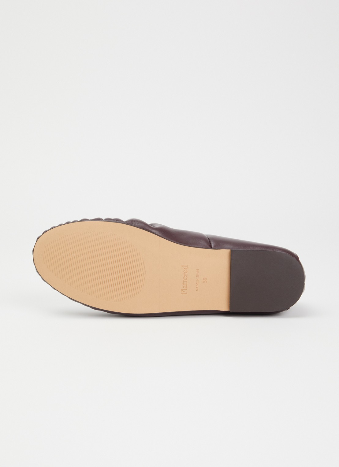 Flattered Bon Bon loafer van lamsleer - detail 3 bordeauxrood