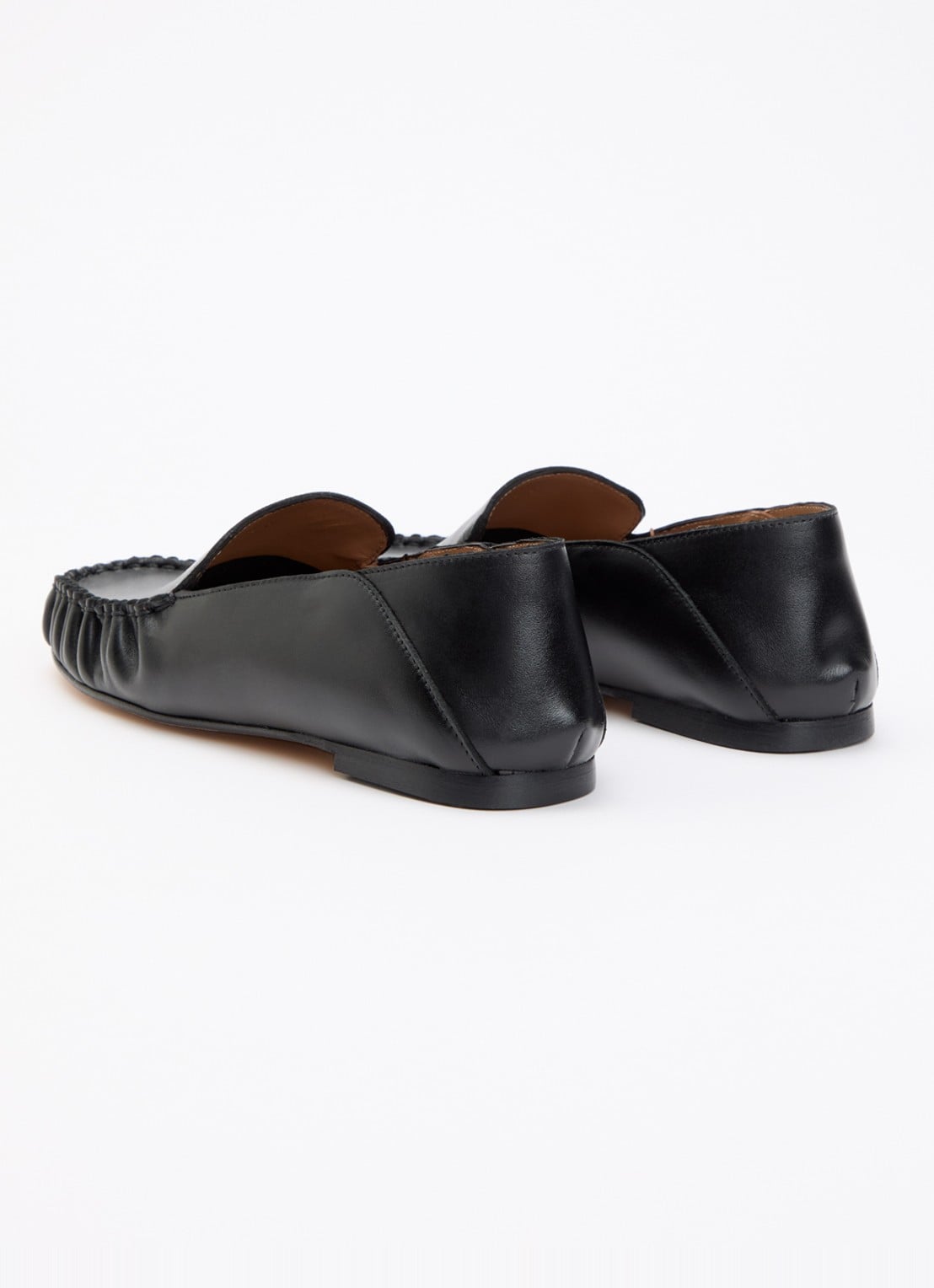 Flattered Bon Bon mocassin van leer - achterkant zwart