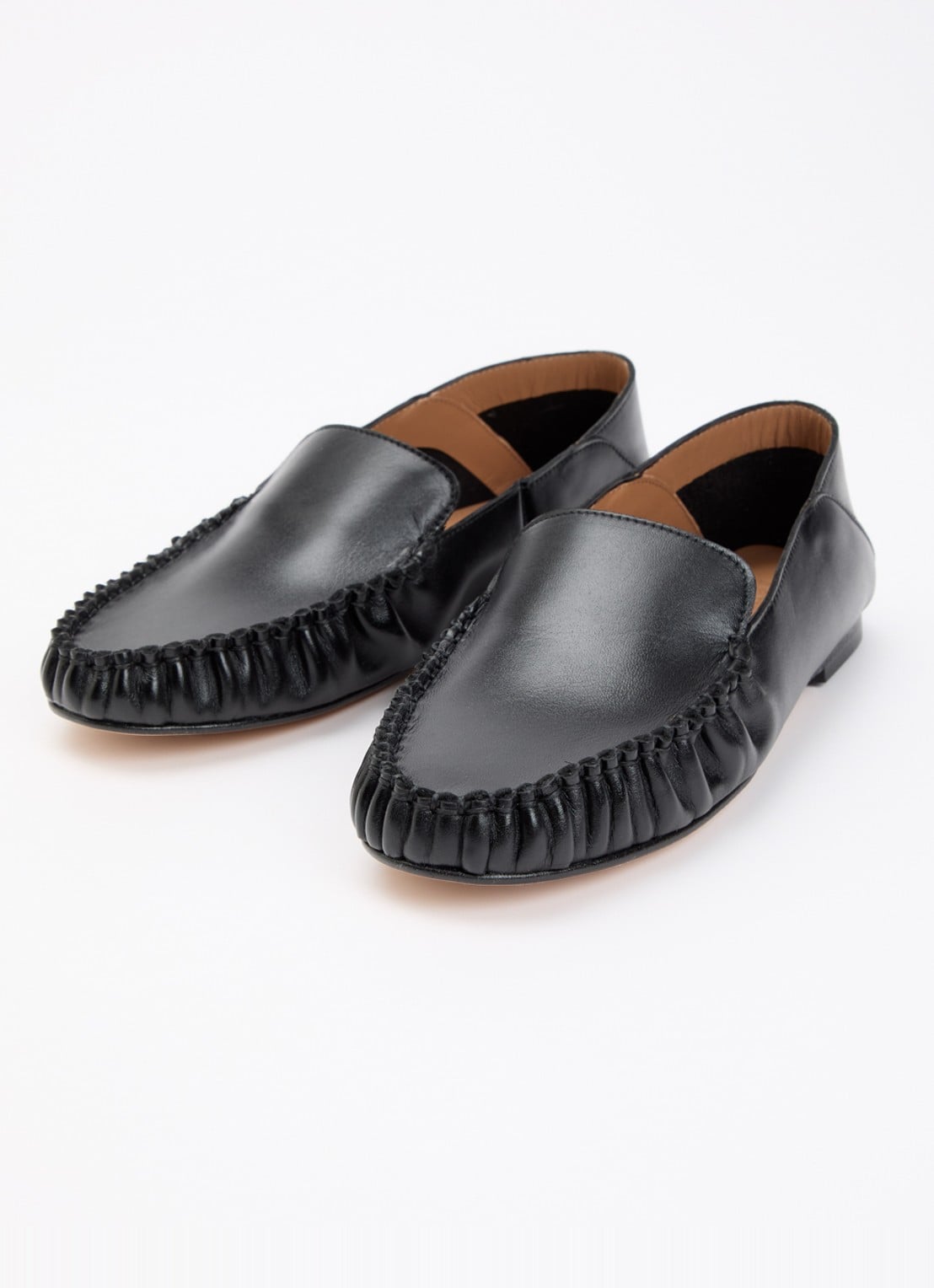 Flattered Bon Bon mocassin van leer - detail 3 zwart