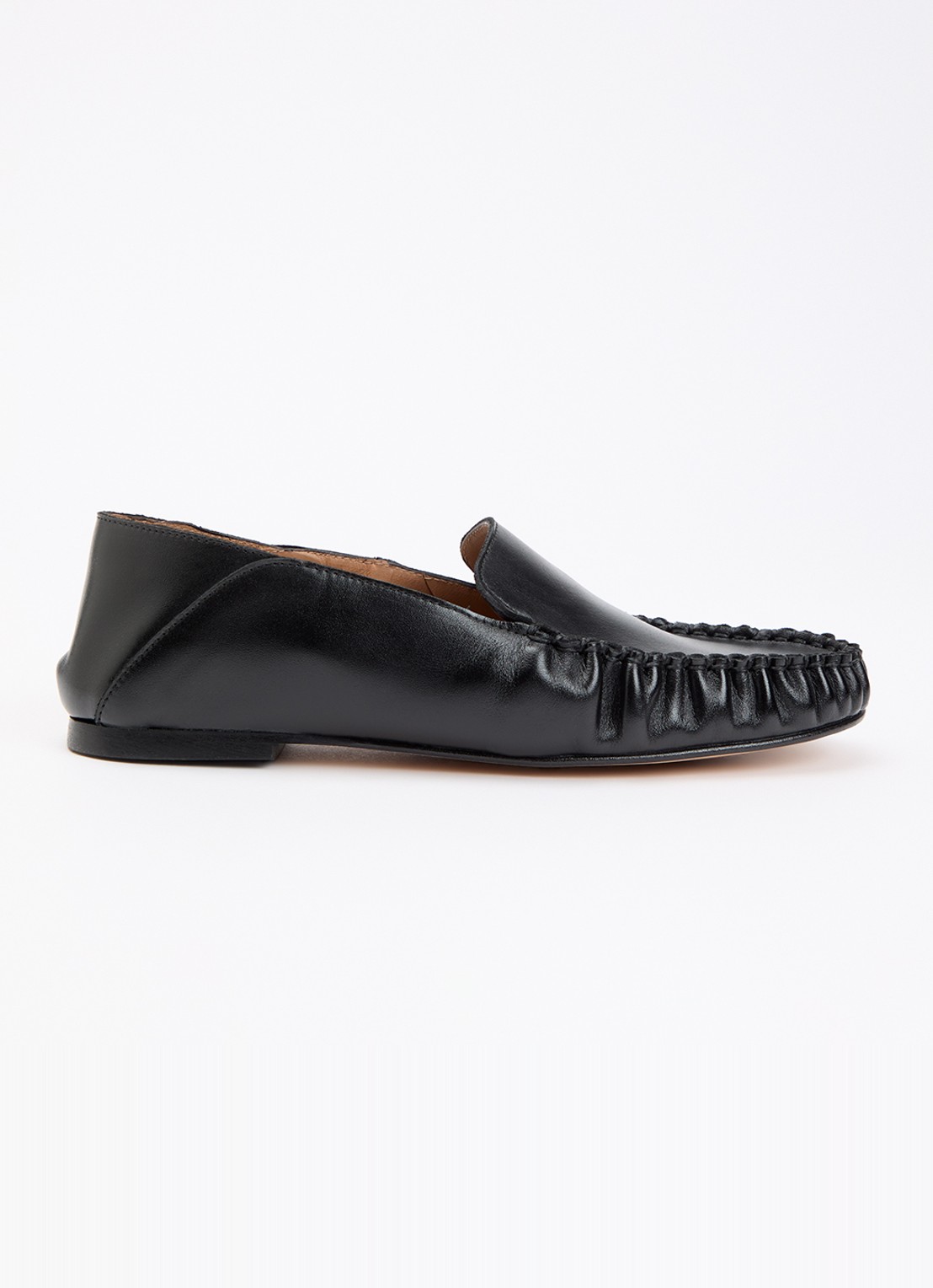 Flattered Bon Bon mocassin van leer - voorkant 2 zwart