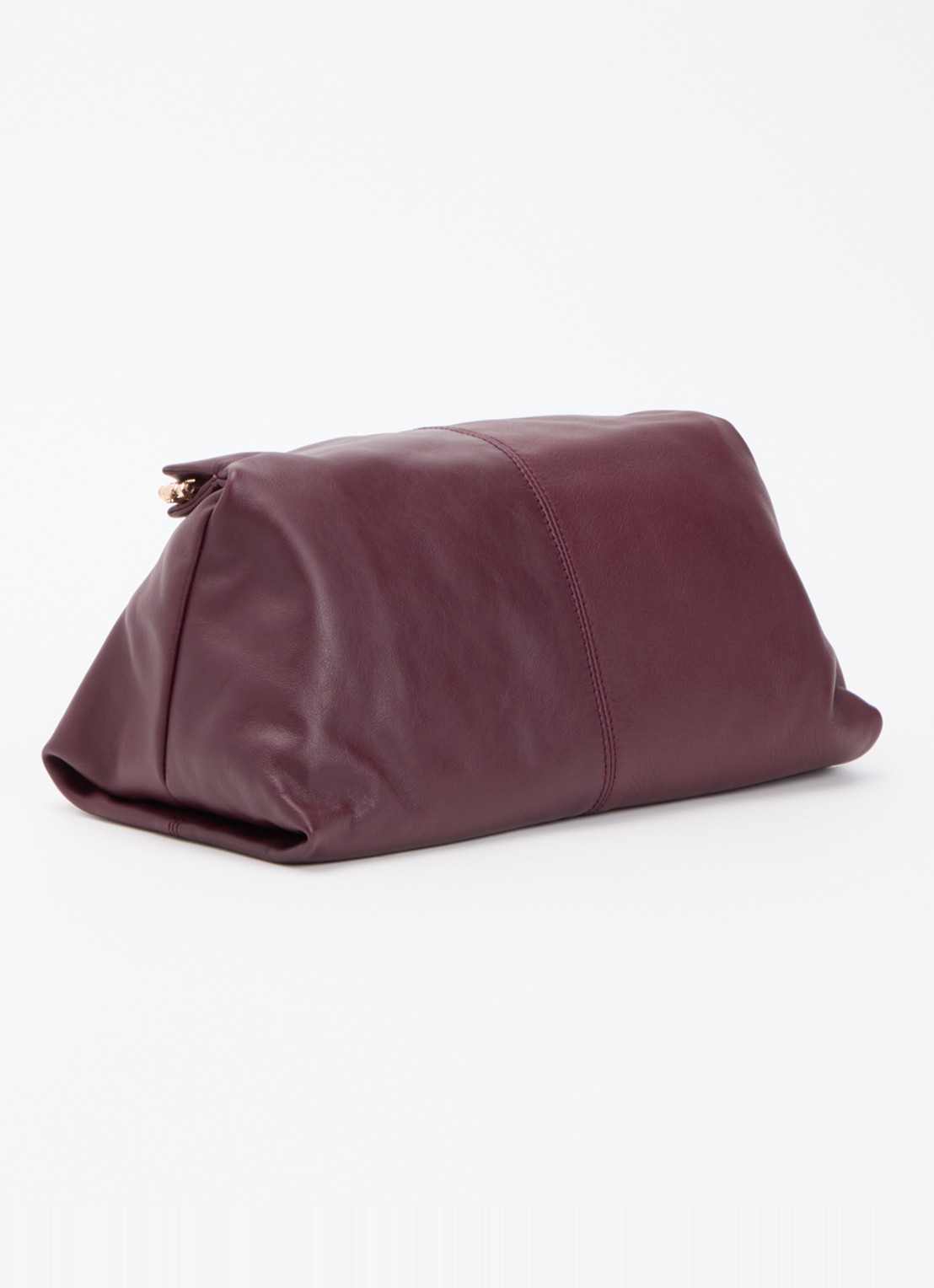 Flattered Clay clutch van leer - achterkant 5 bordeauxrood