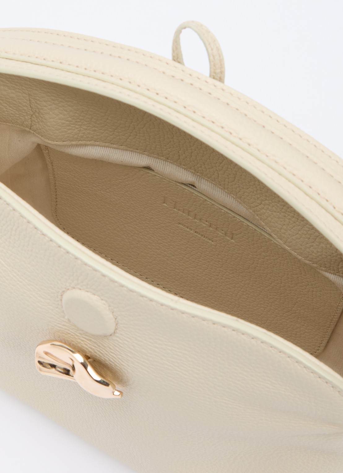 Flattered Hanna Mini handtas van leer met afneembare schouderriem - detail 2 gebroken wit
