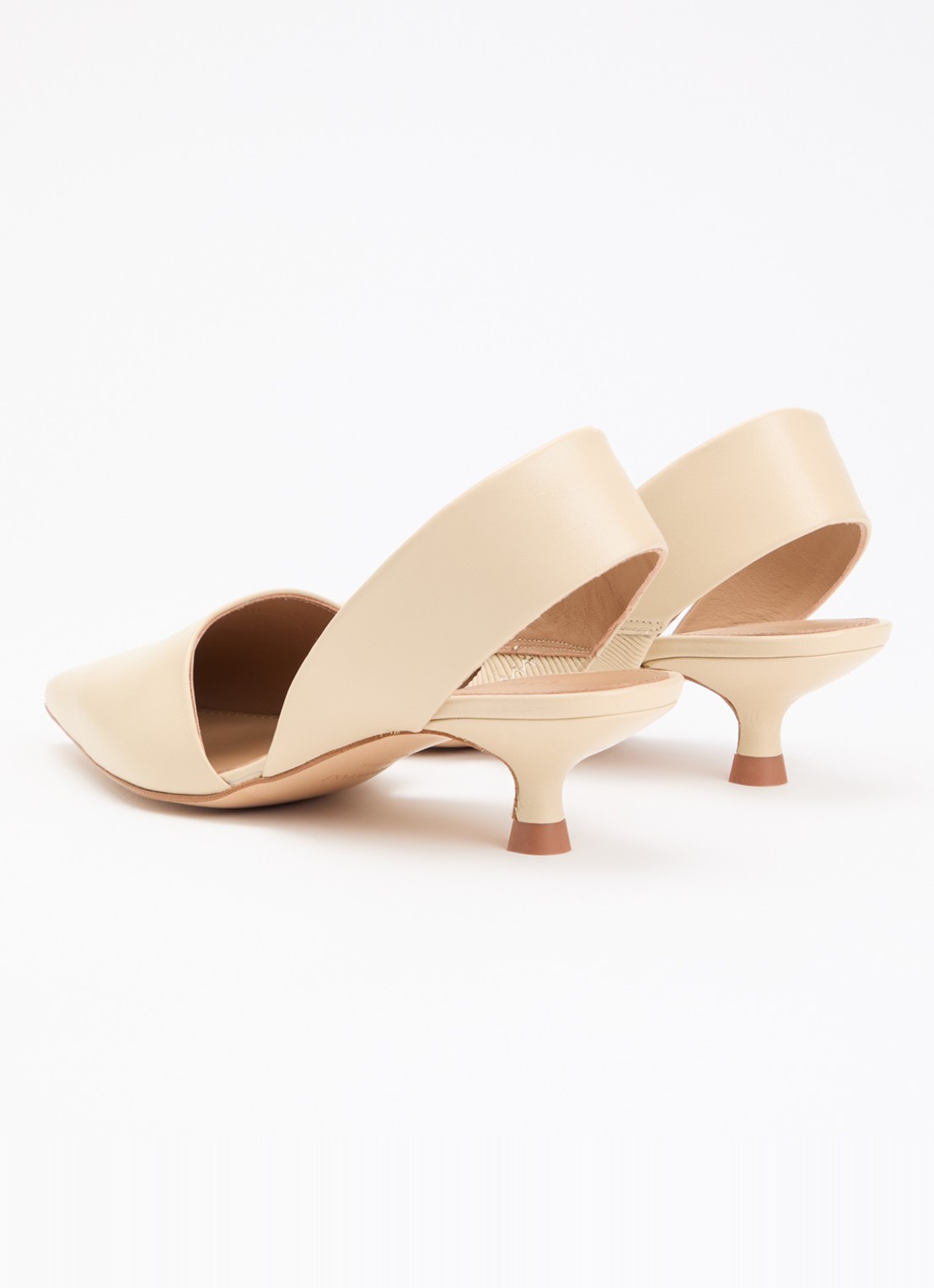 Flattered Ninni sling-back van leer - achterkant 2 beige