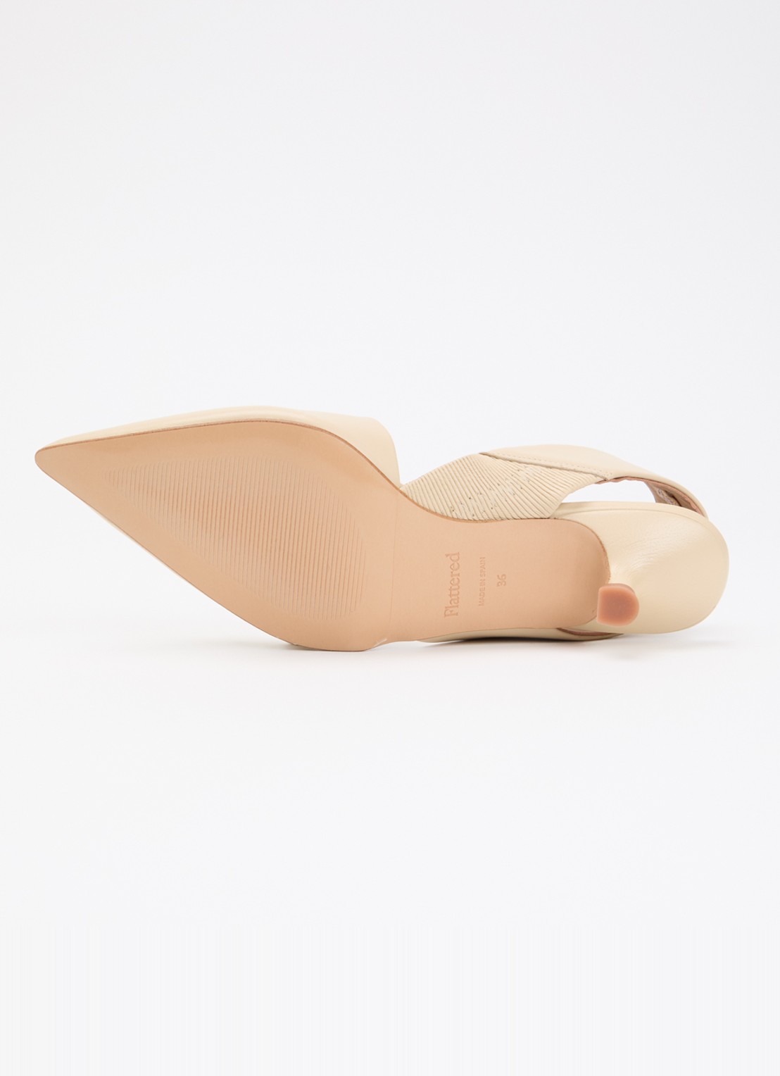 Flattered Ninni sling-back van leer - detail 5 beige