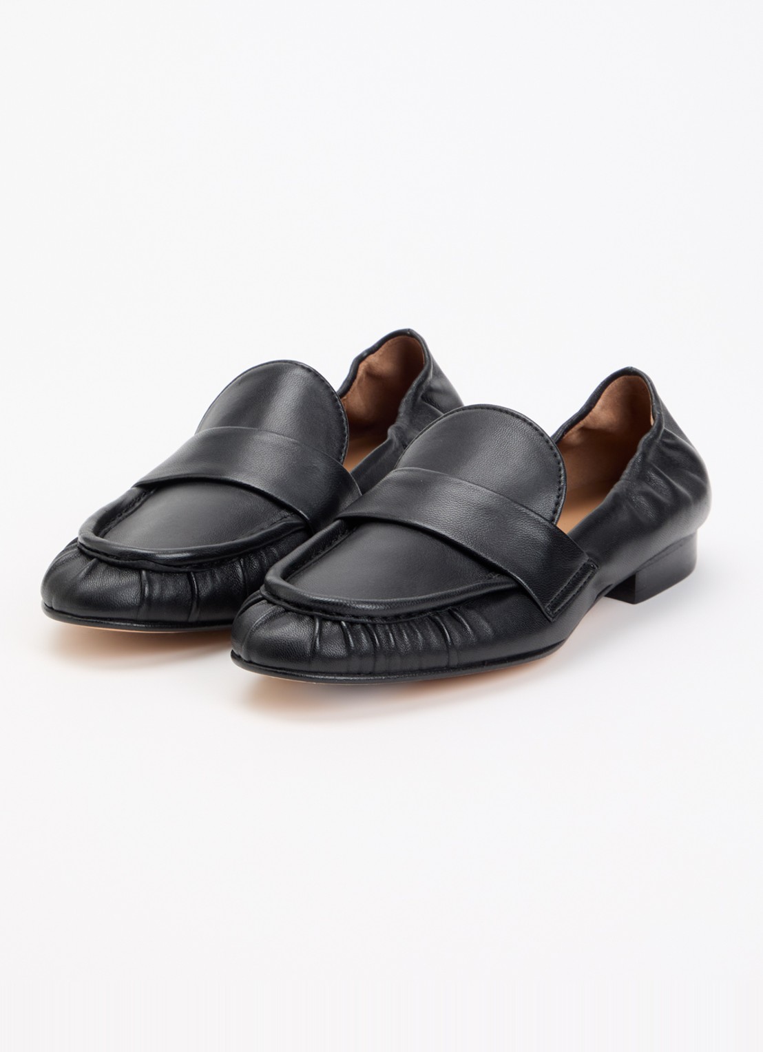 Flattered Samoa slip-on van leer  - detail 3 zwart