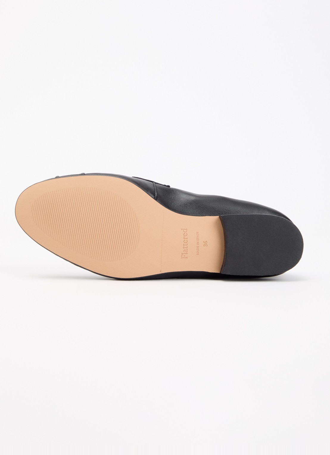 Flattered Samoa slip-on van leer  - detail 5 zwart