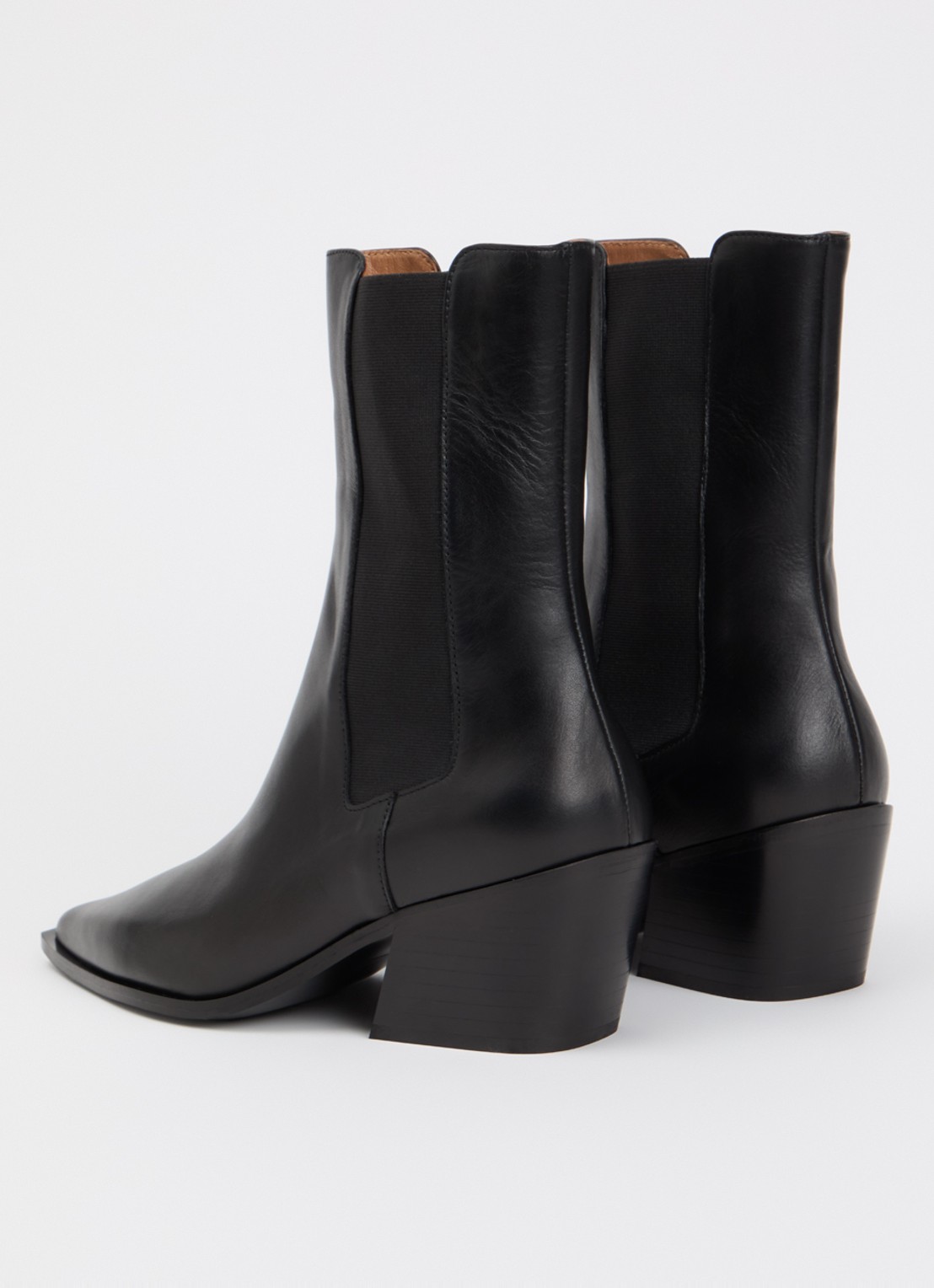 Flattered Sandra chelsea boot van leer - achterkant 3 zwart