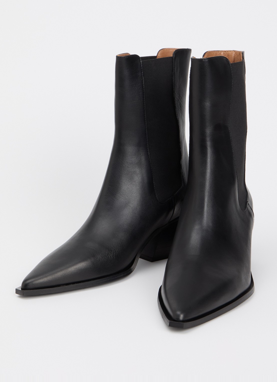 Flattered Sandra chelsea boot van leer - detail zwart