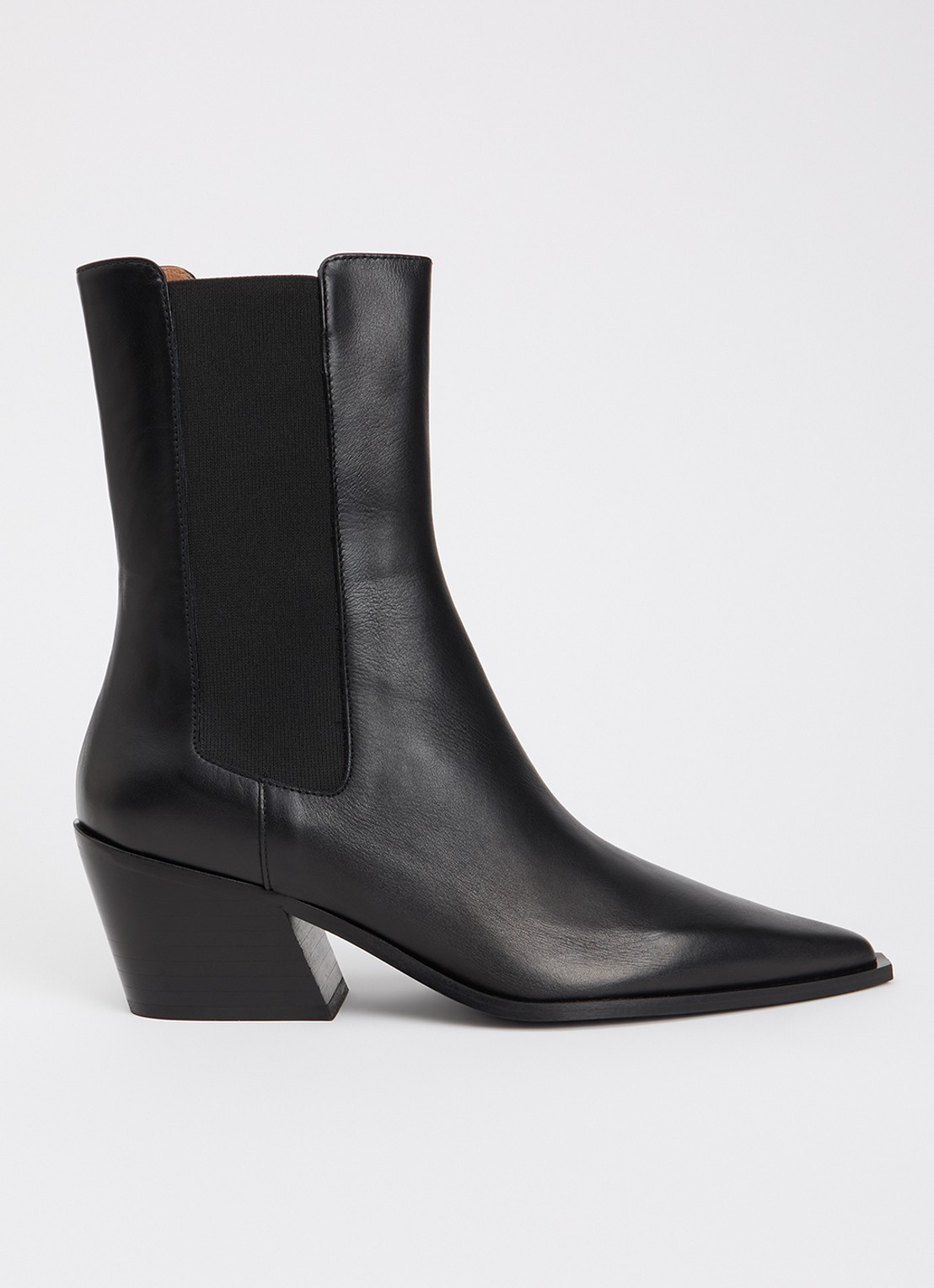 Flattered Sandra chelsea boot van leer - voorkant 4 zwart