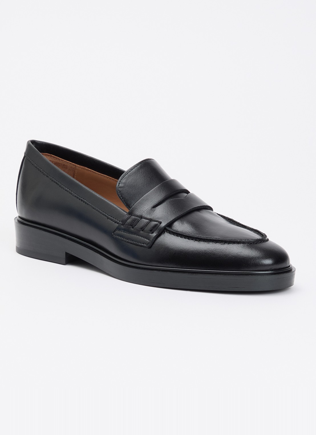 Flattered Sara loafer van leer - voorkant 5 zwart