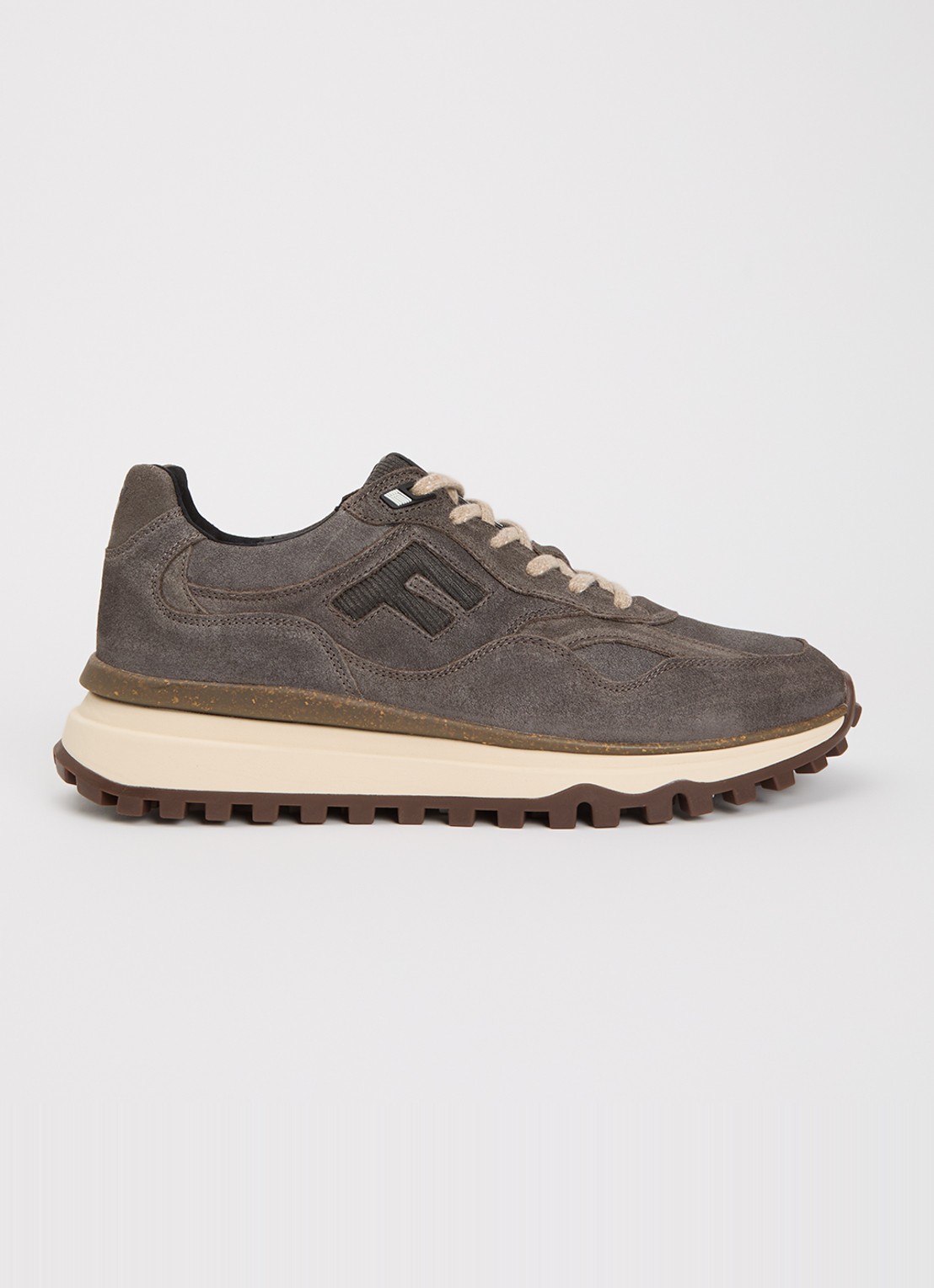 Floris van Bommel De Gripper 01.42 sneaker van nubuck - voorkant 5 taupe