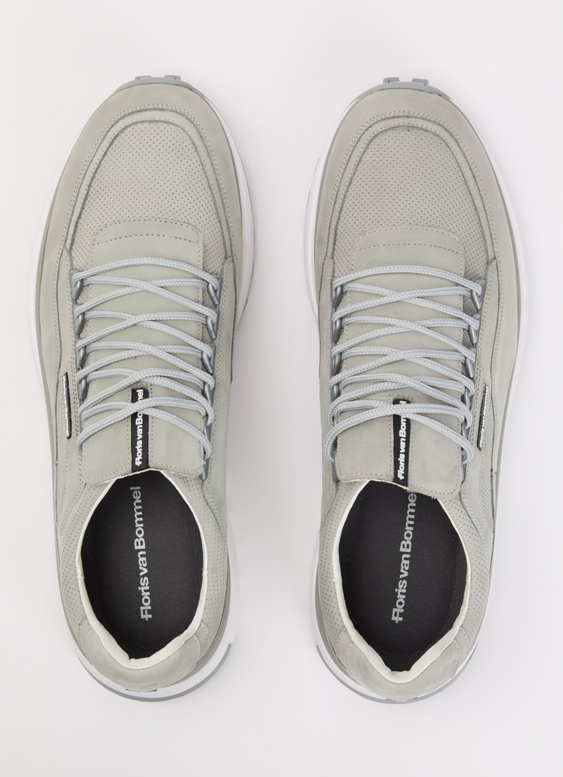 Floris van Bommel De Gripper 03.03 sneaker van nubuck - detail 3 grijs