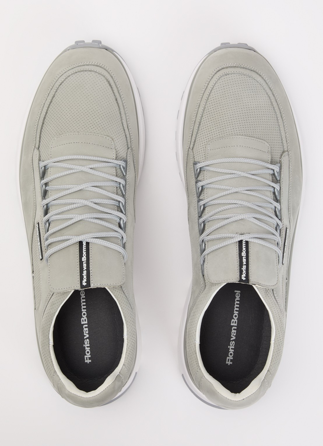 Floris van Bommel De Gripper 03.03 sneaker van nubuck - detail 3 grijs