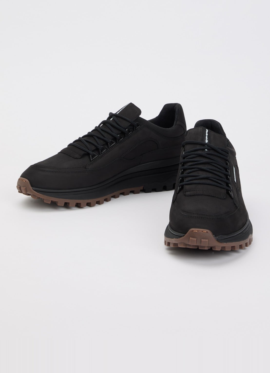 Floris van Bommel De Gripper 03.07 sneaker van nubuck - detail 2 zwart