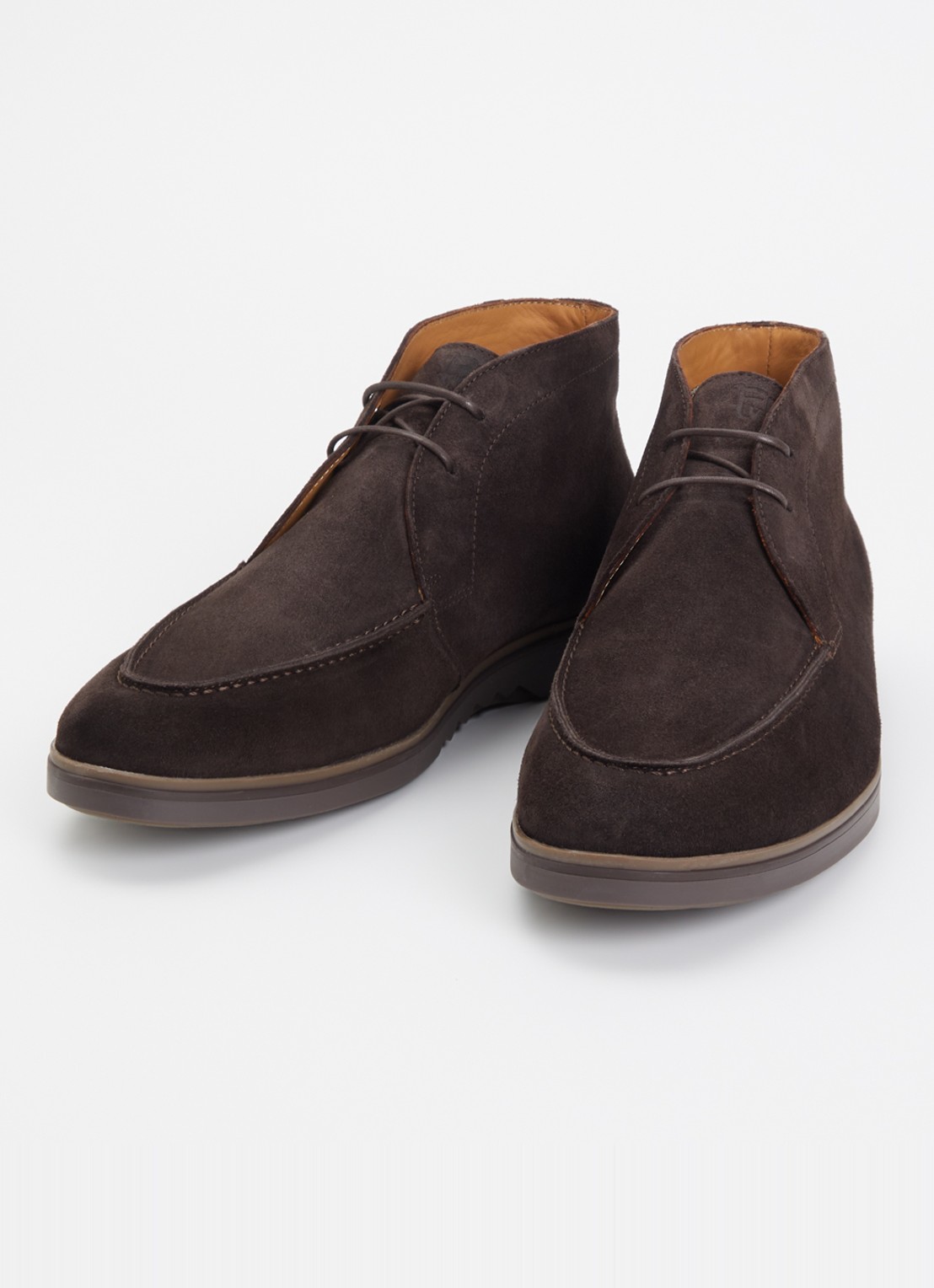Floris van Bommel De Oister 05.00 casual veterschoen van suède - detail 2 donkerbruin