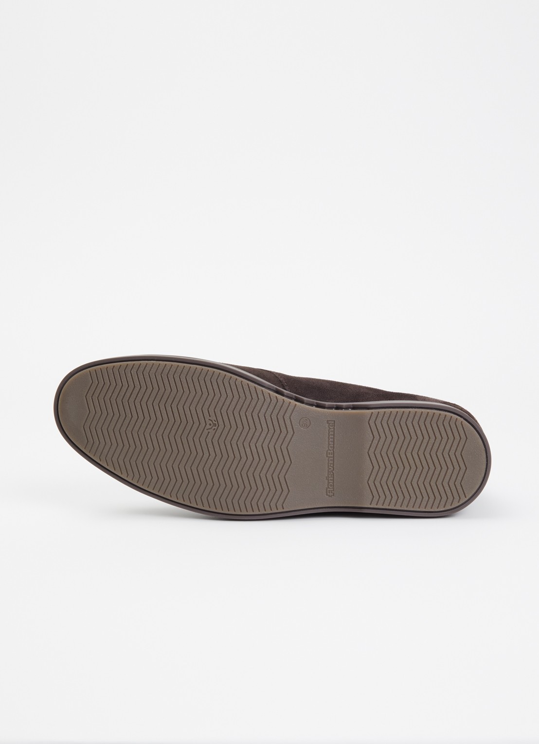 Floris van Bommel De Oister 05.00 casual veterschoen van suède - detail 3 donkerbruin