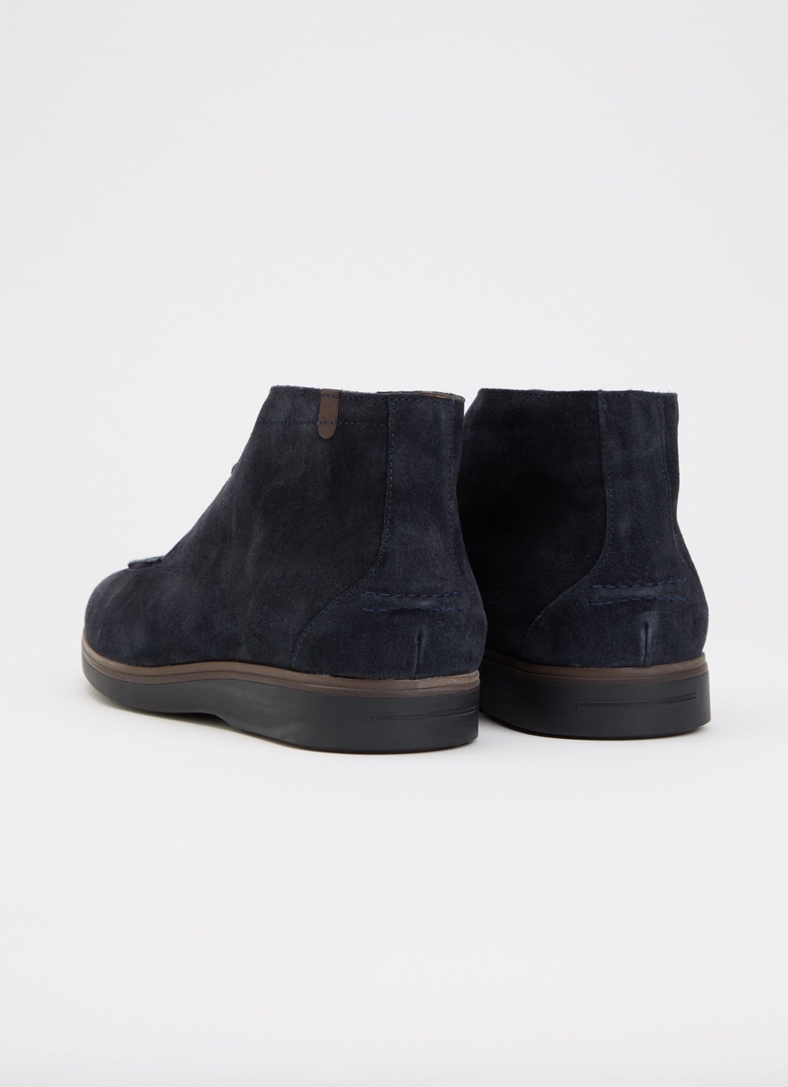 Floris van Bommel De Oister 05.04 veterschoen van kalfssuède - achterkant blauw