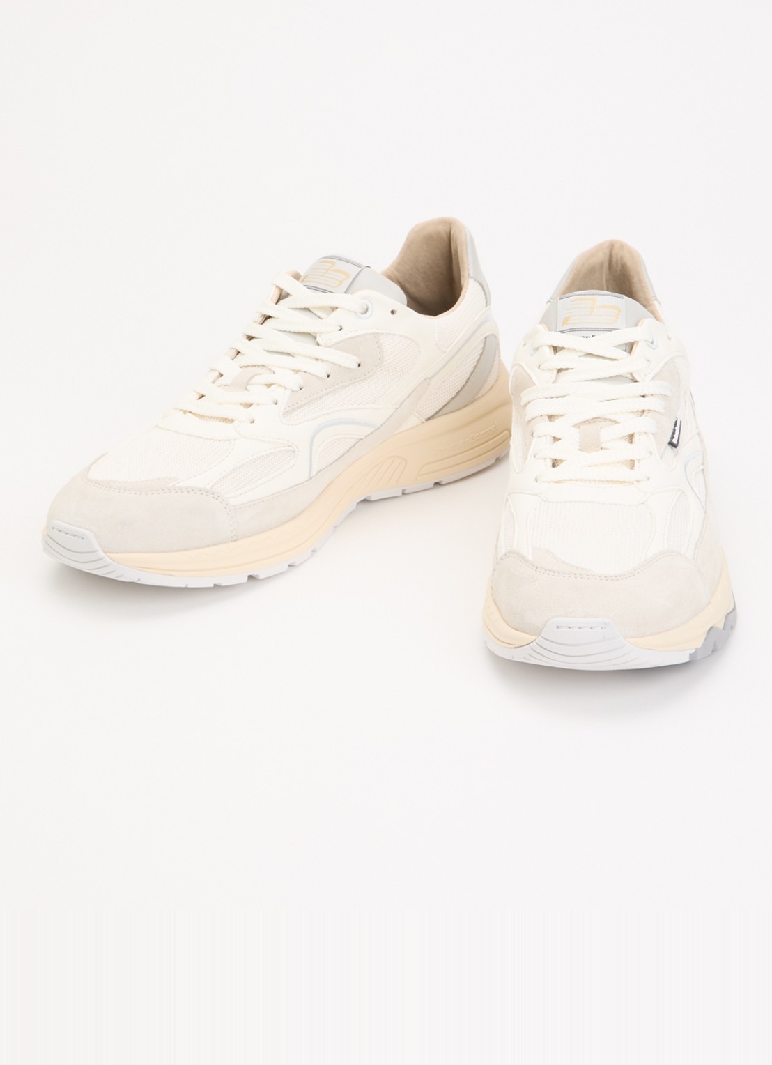 Floris van Bommel De Rezer 01.32 sneaker van leer met details van suéde  - detail 3 wit