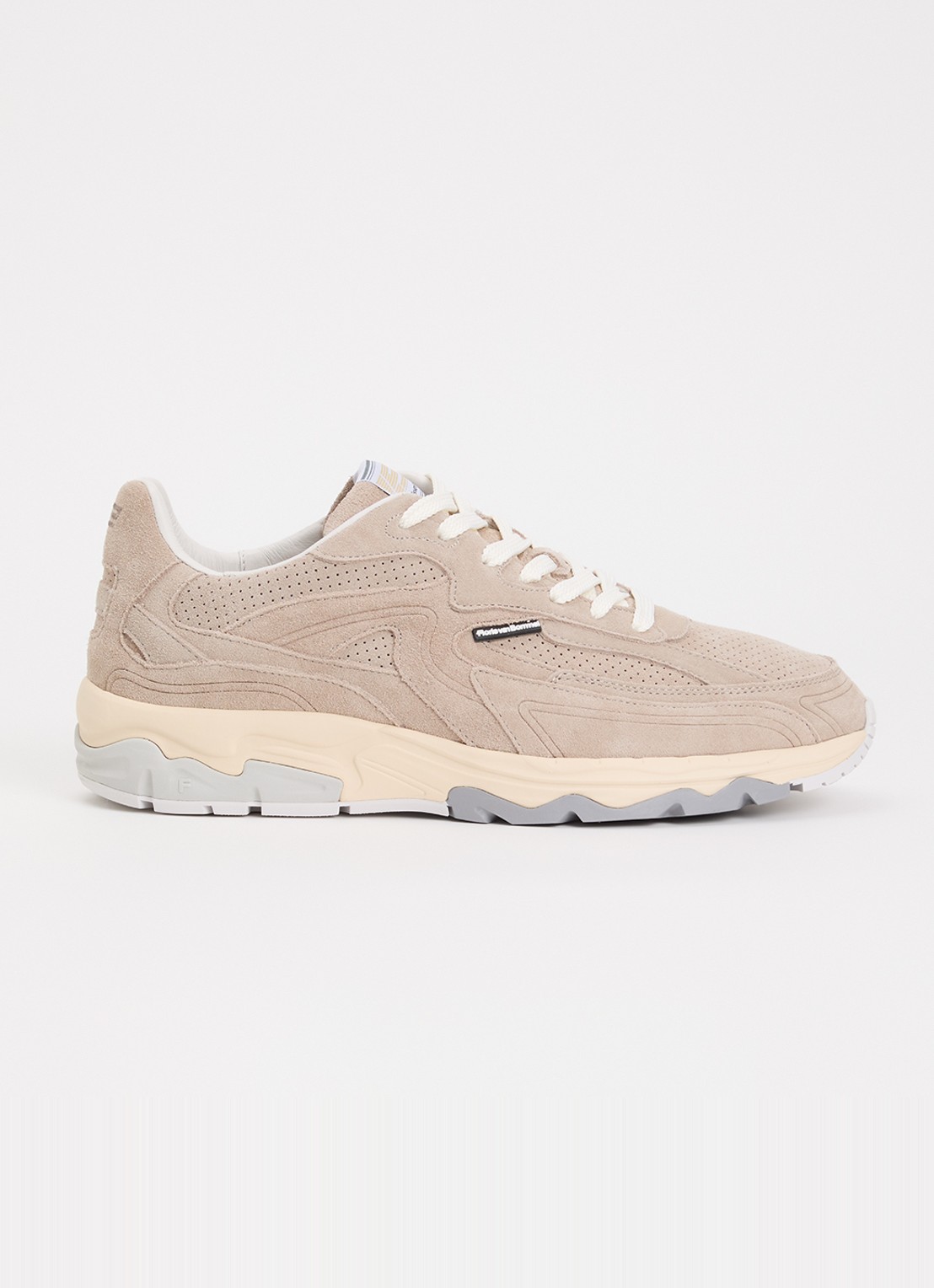 Floris van Bommel De Rezer sneaker van suède - voorkant 2 beige