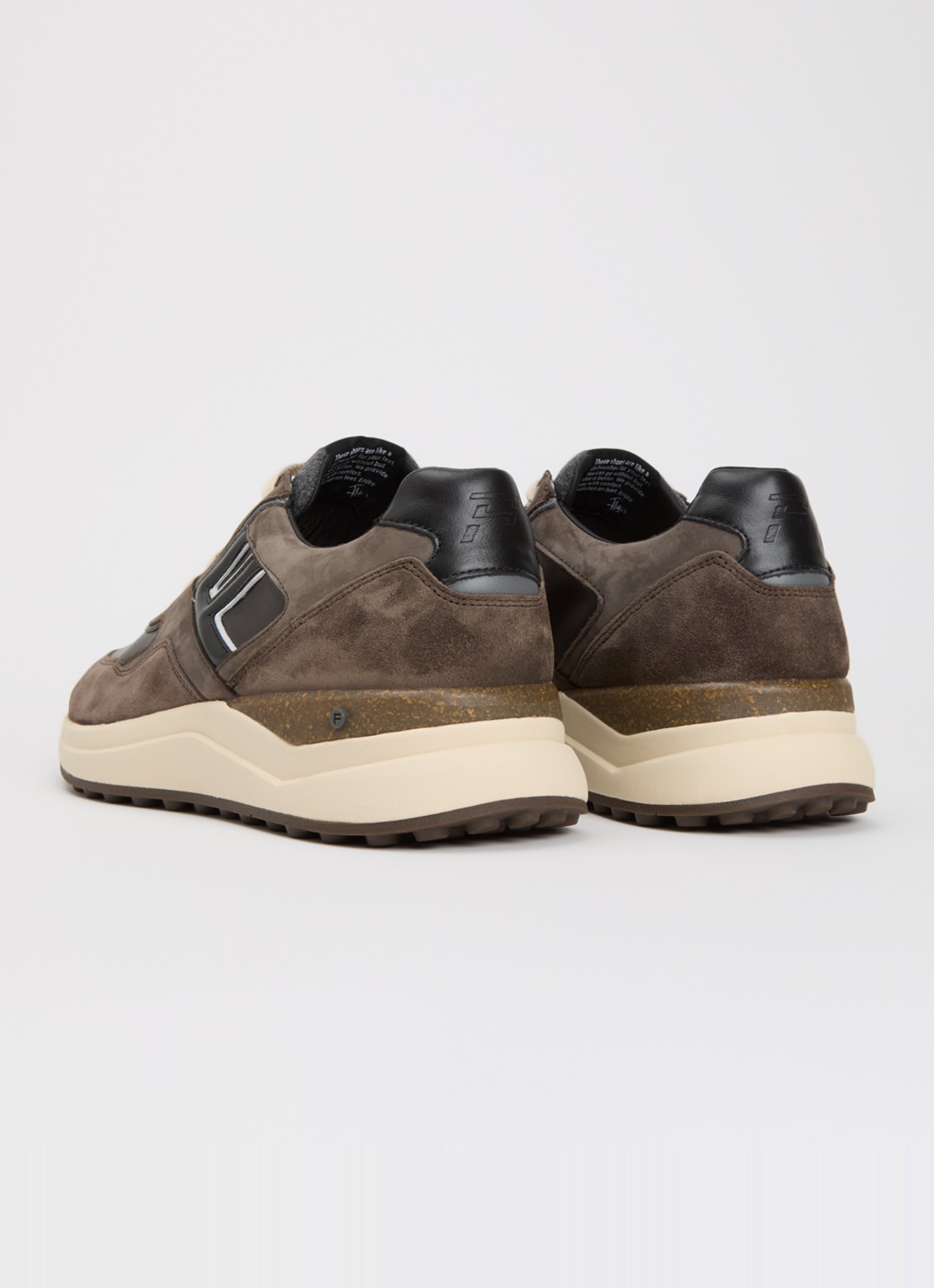 Floris van Bommel De Trikker 01.07 sneaker van suède met details van leer - achterkant 5 bruin