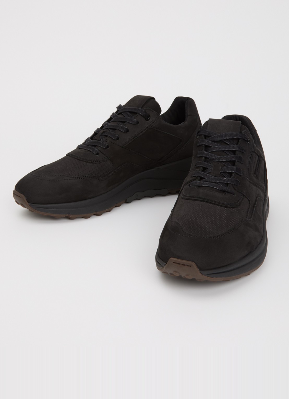 Floris van Bommel De Trikker 02.20 sneaker van nubuck - detail zwart