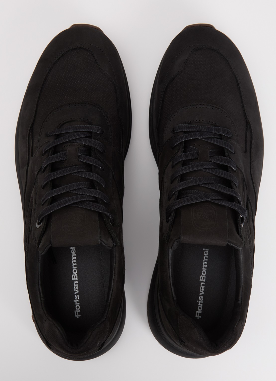 Floris van Bommel De Trikker 02.20 sneaker van nubuck - detail 2 zwart