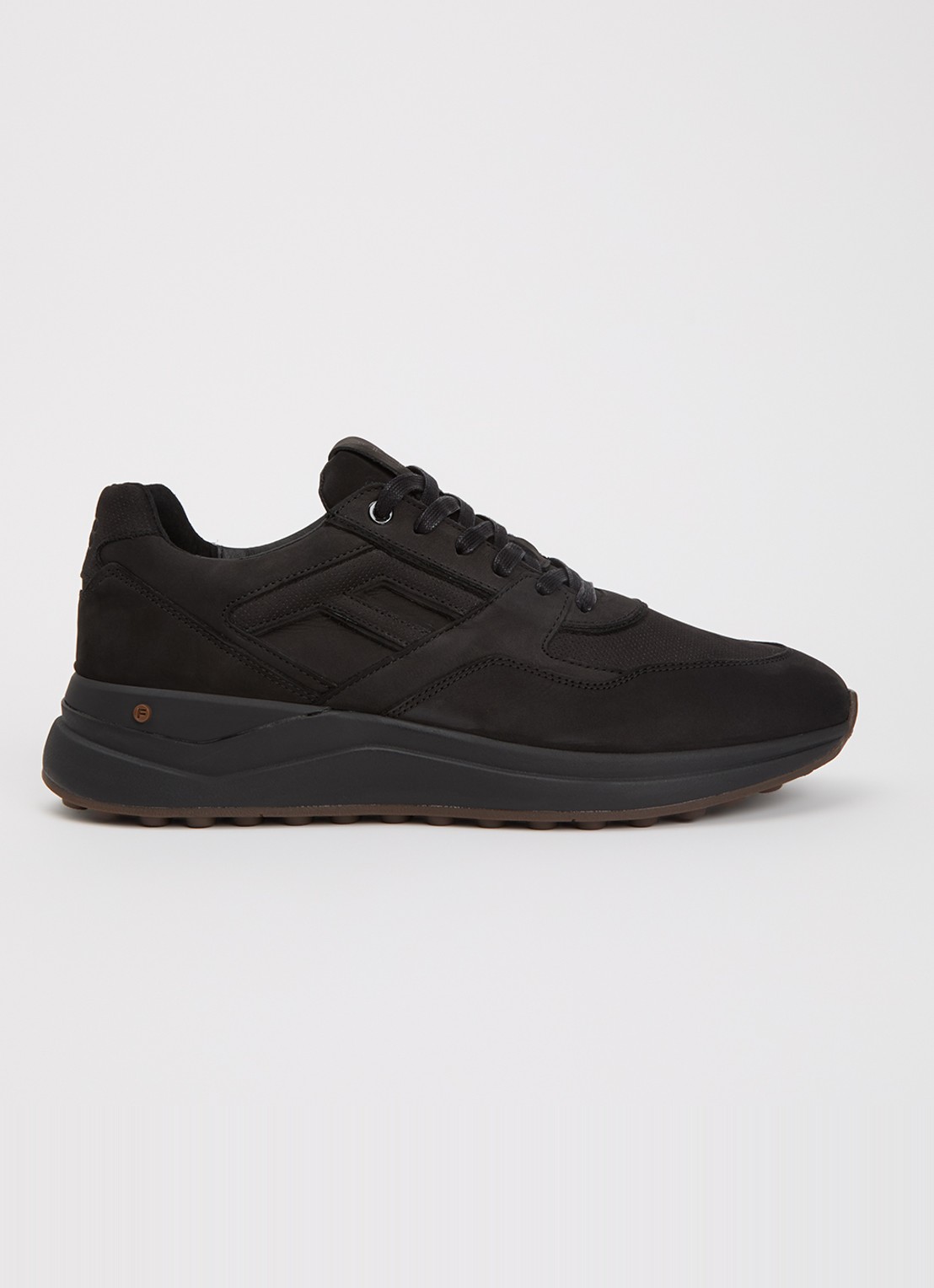 Floris van Bommel De Trikker 02.20 sneaker van nubuck - voorkant 5 zwart