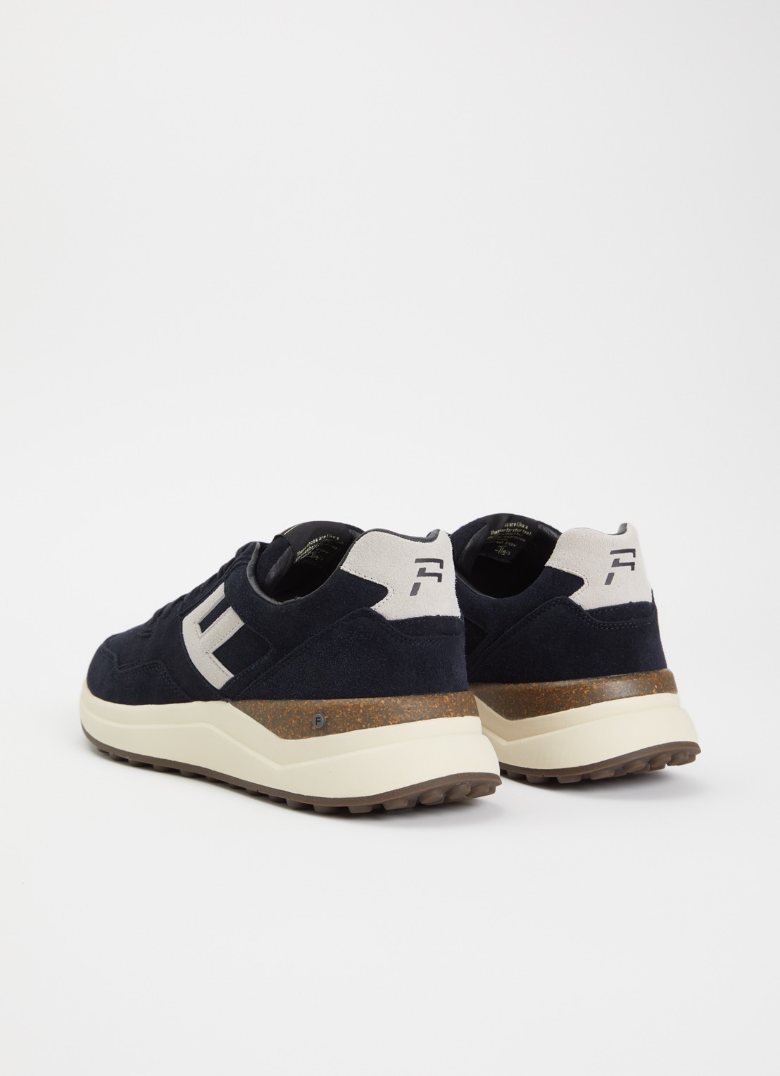 Floris van Bommel De Trikker 05.01 sneaker van suède - achterkant 4 donkerblauw