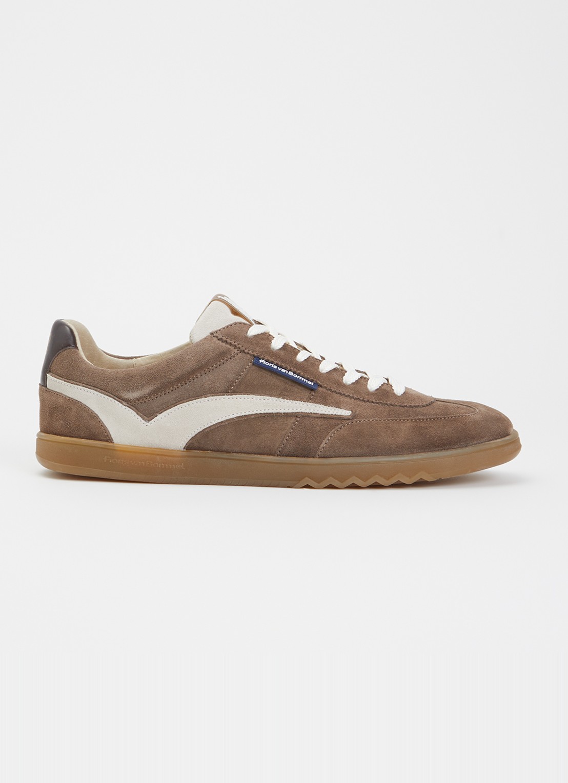Floris van Bommel De zaler 01.28 sneaker van suède  - voorkant 5 taupe