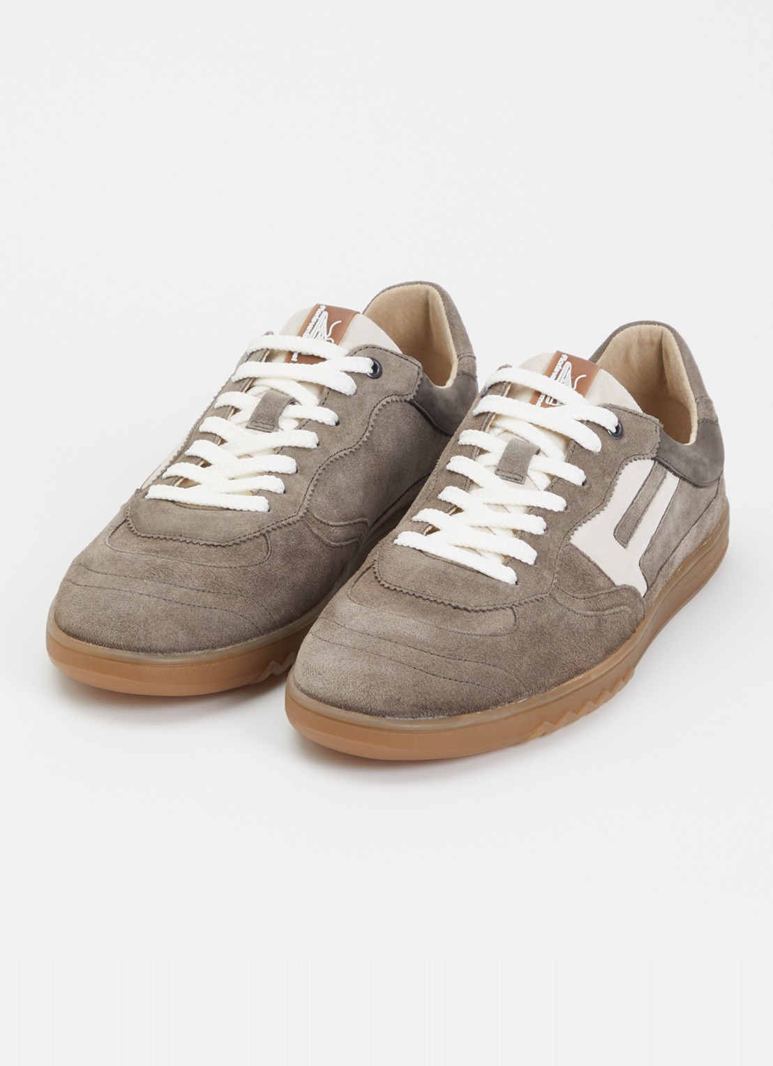Floris van Bommel De Zaler 04.02 sneaker van suède - detail 3 taupe