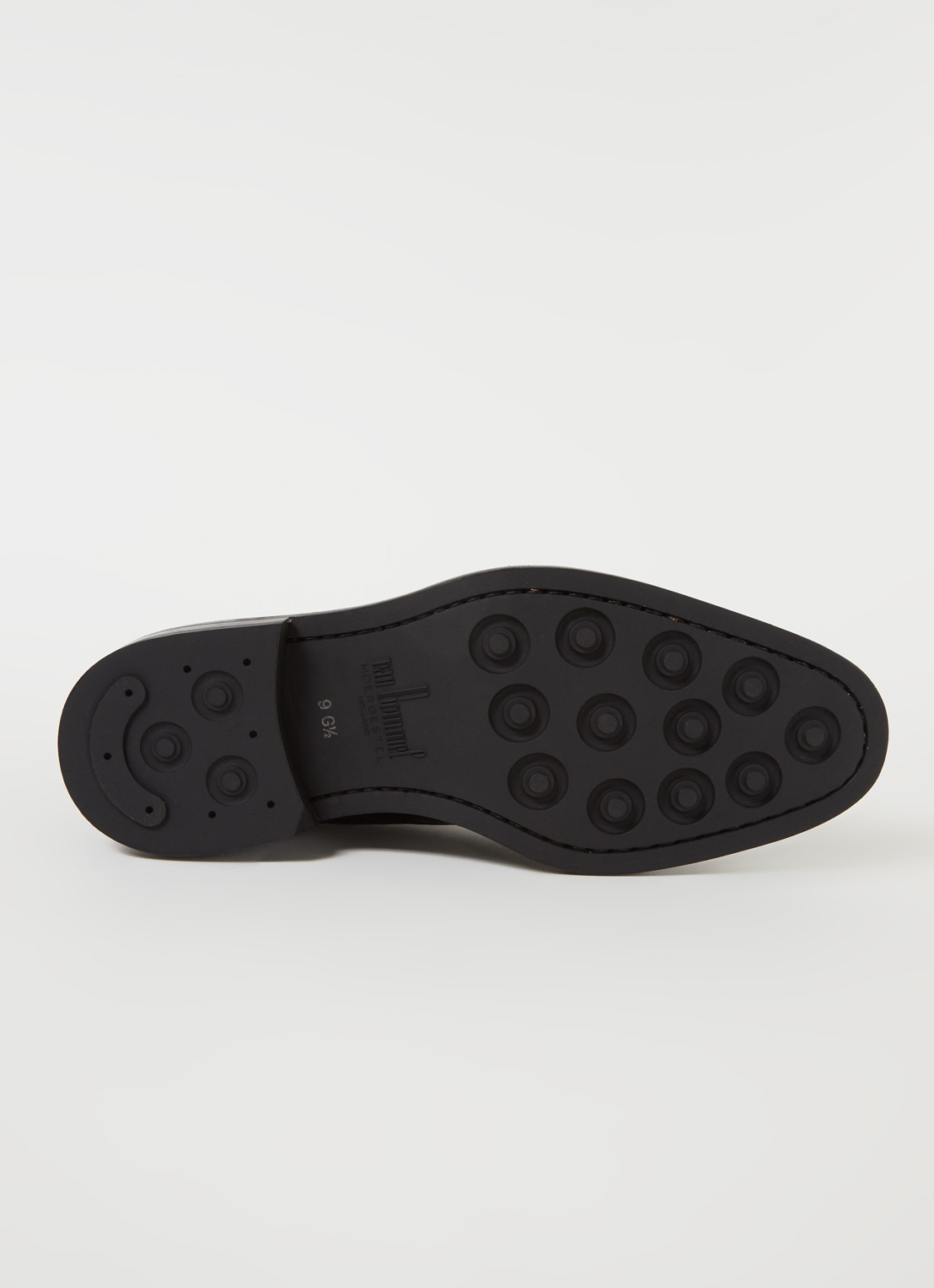 Floris van Bommel Veterboot van leer - detail 3 zwart