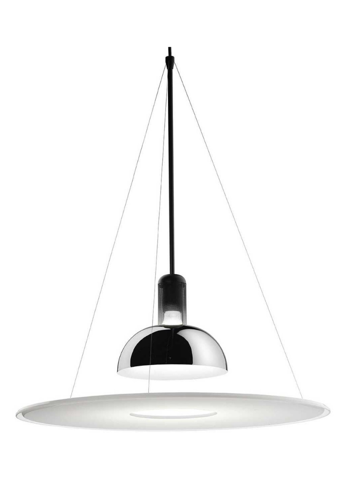 Flos Frisbi hanglamp Ø 60 cm - voorkant zwart