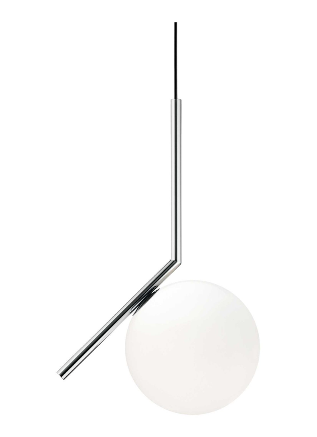 Flos IC Lights S1 hanglamp Ø 20 cm - voorkant zwart