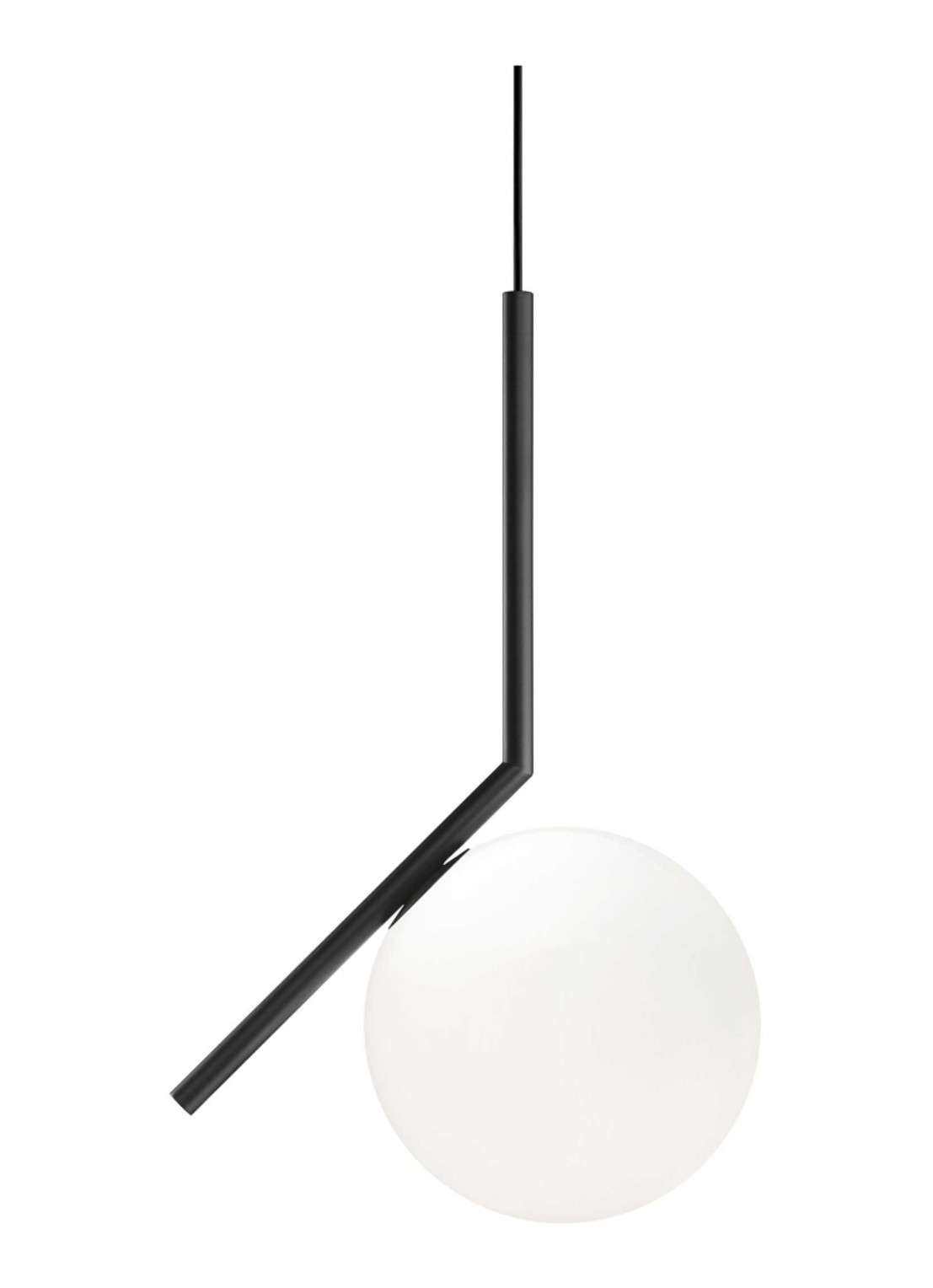 Flos IC Lights S1 hanglamp Ø 20 cm - voorkant zwart