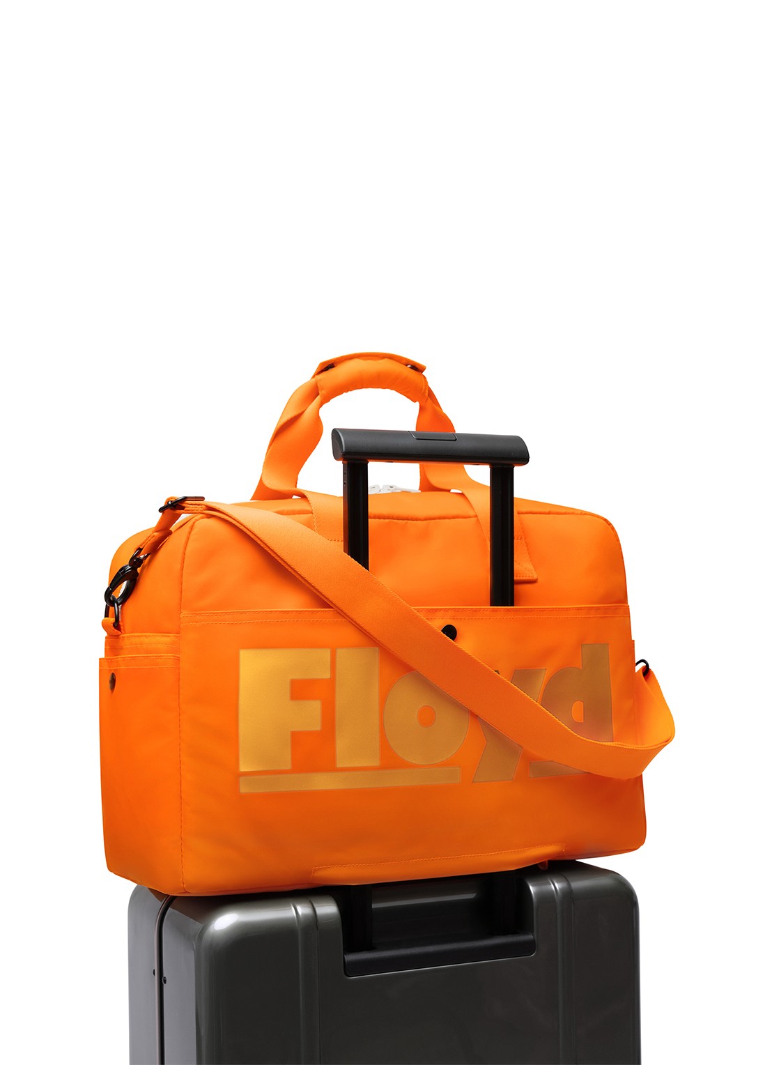 Floyd Weekendtas met logoprint - voorkant 5 oranje