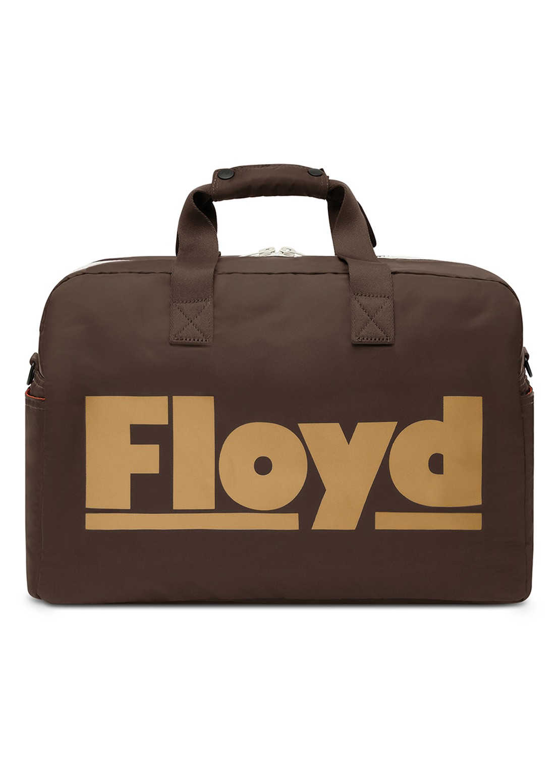 Floyd Weekendtas met logoprint - voorkant bruin