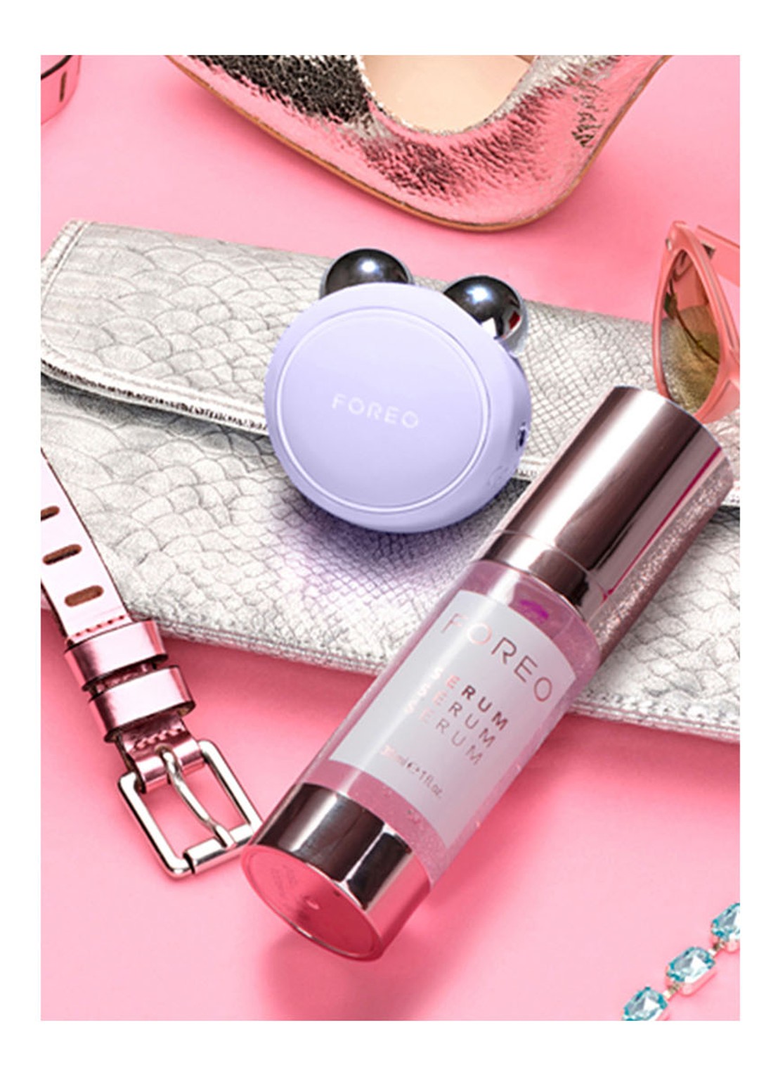 Foreo BEAR™ mini Lavender - gezichtstool - detail 2 lavender
