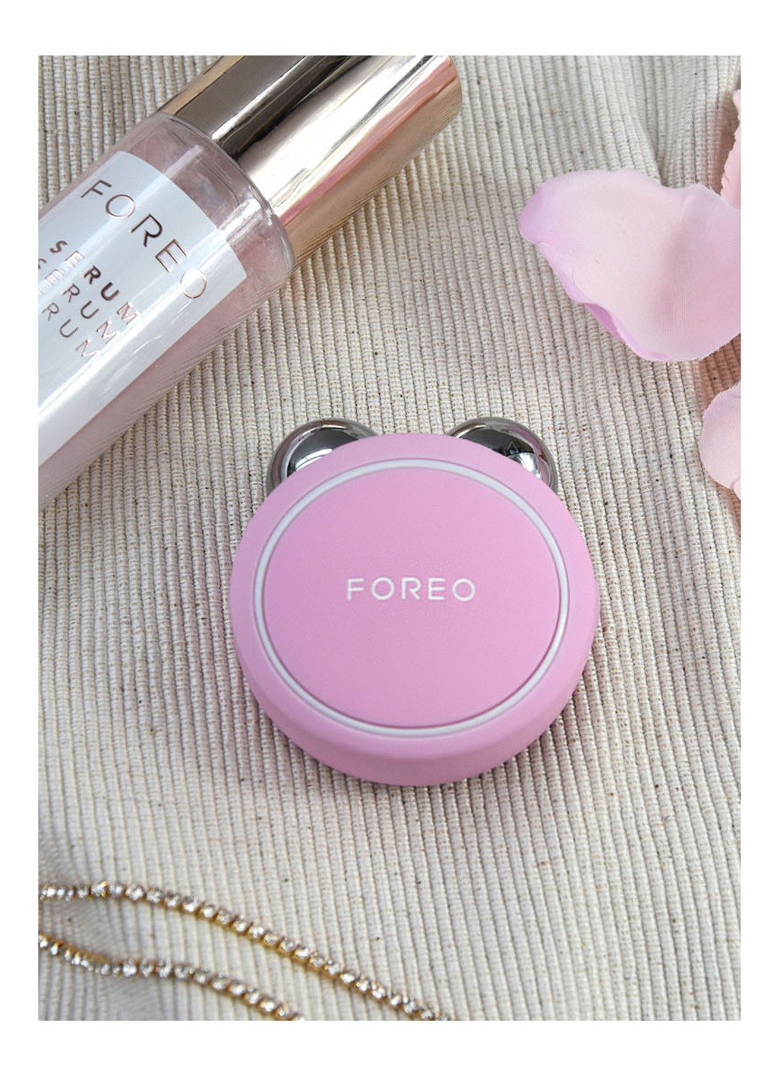 Foreo BEAR™ mini Pearl Pink - gezichtstool - detail 3 pearl pink