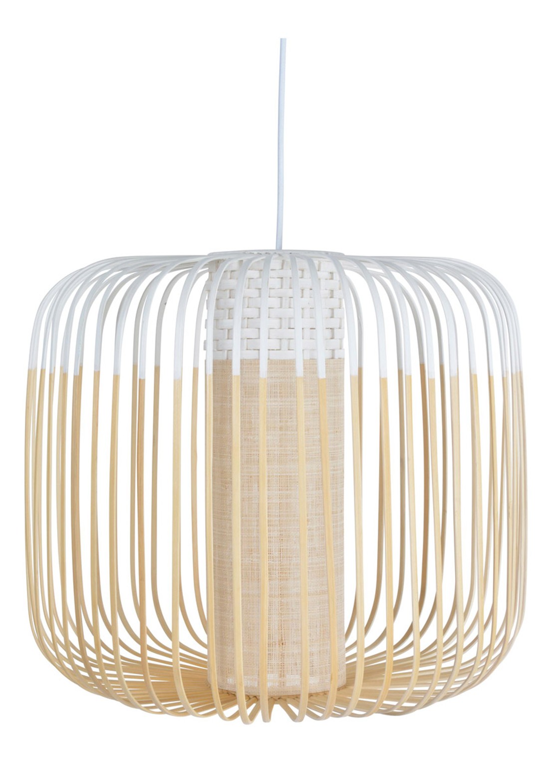 Forestier Bamboo Light hanglamp medium - voorkant wit