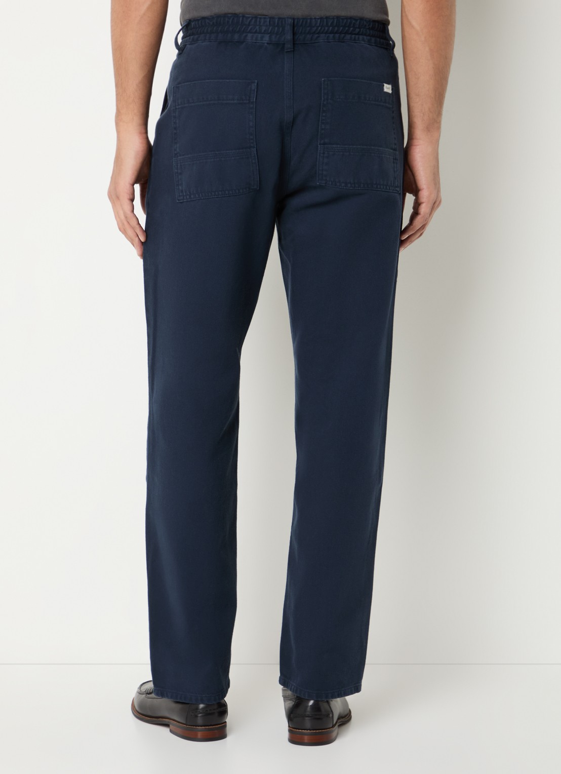 forét Clay straight fit chino met steekzakken - achterkant 3 donkerblauw