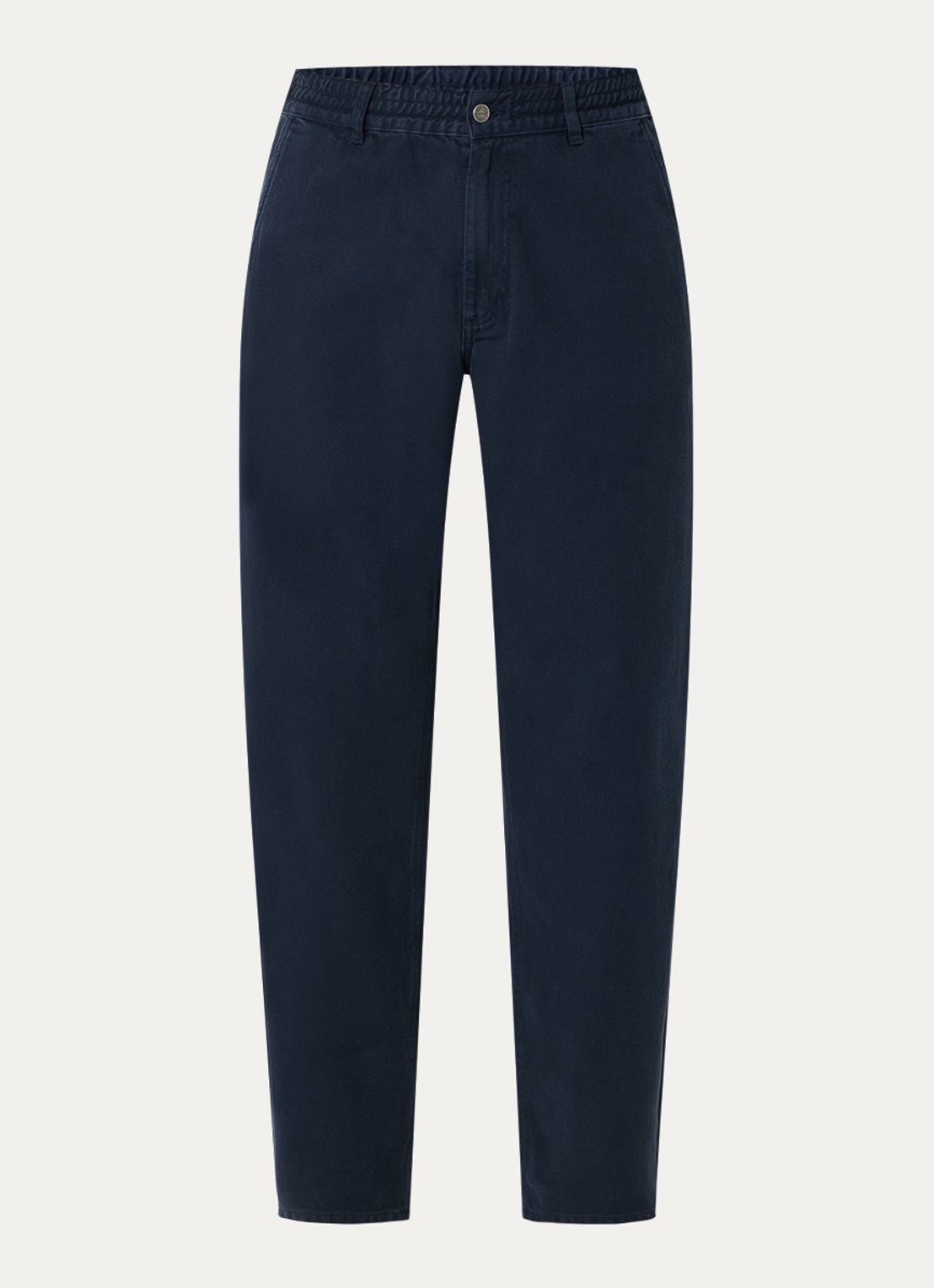 forét Clay straight fit chino met steekzakken - voorkant 4 donkerblauw