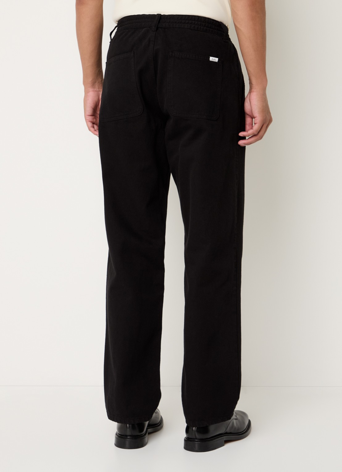 forét Clay straight leg jeans met steekzakken - achterkant 5 zwart